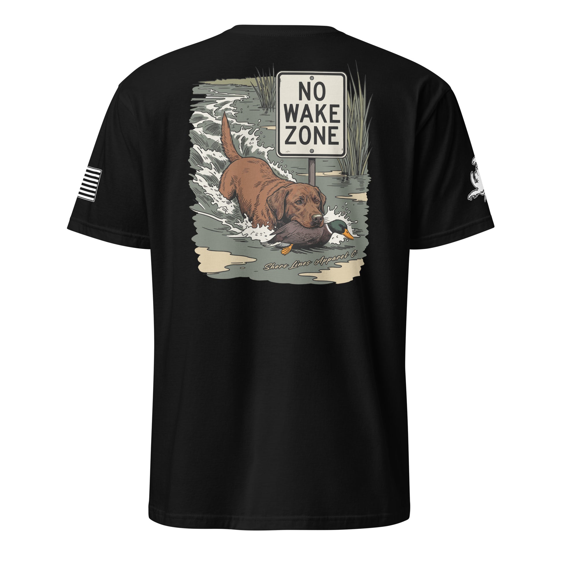 No Wake Zone | Short Sleeve P-black-Shore Lines Apparel Co.™