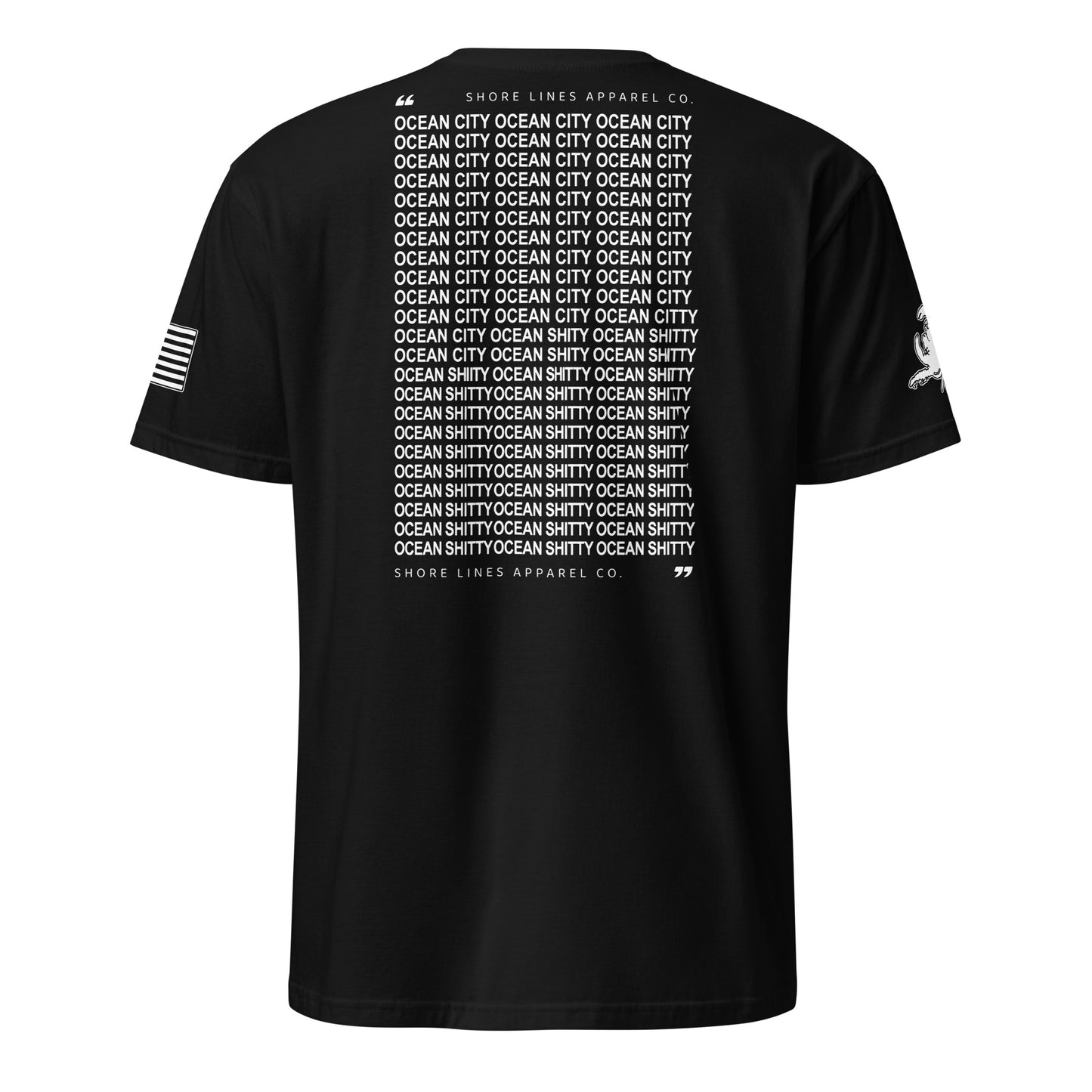 Ocean Shitty | Short Sleeve P-black-Shore Lines Apparel Co.™