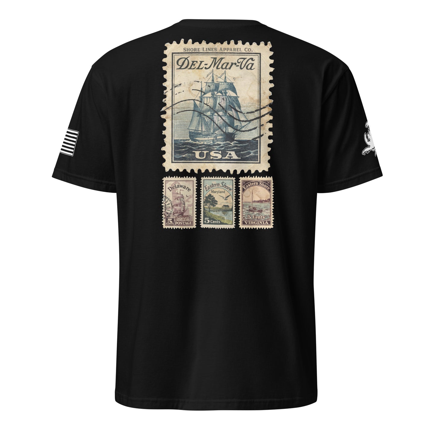 Stamps | Short Sleeve P-black-Shore Lines Apparel Co.™