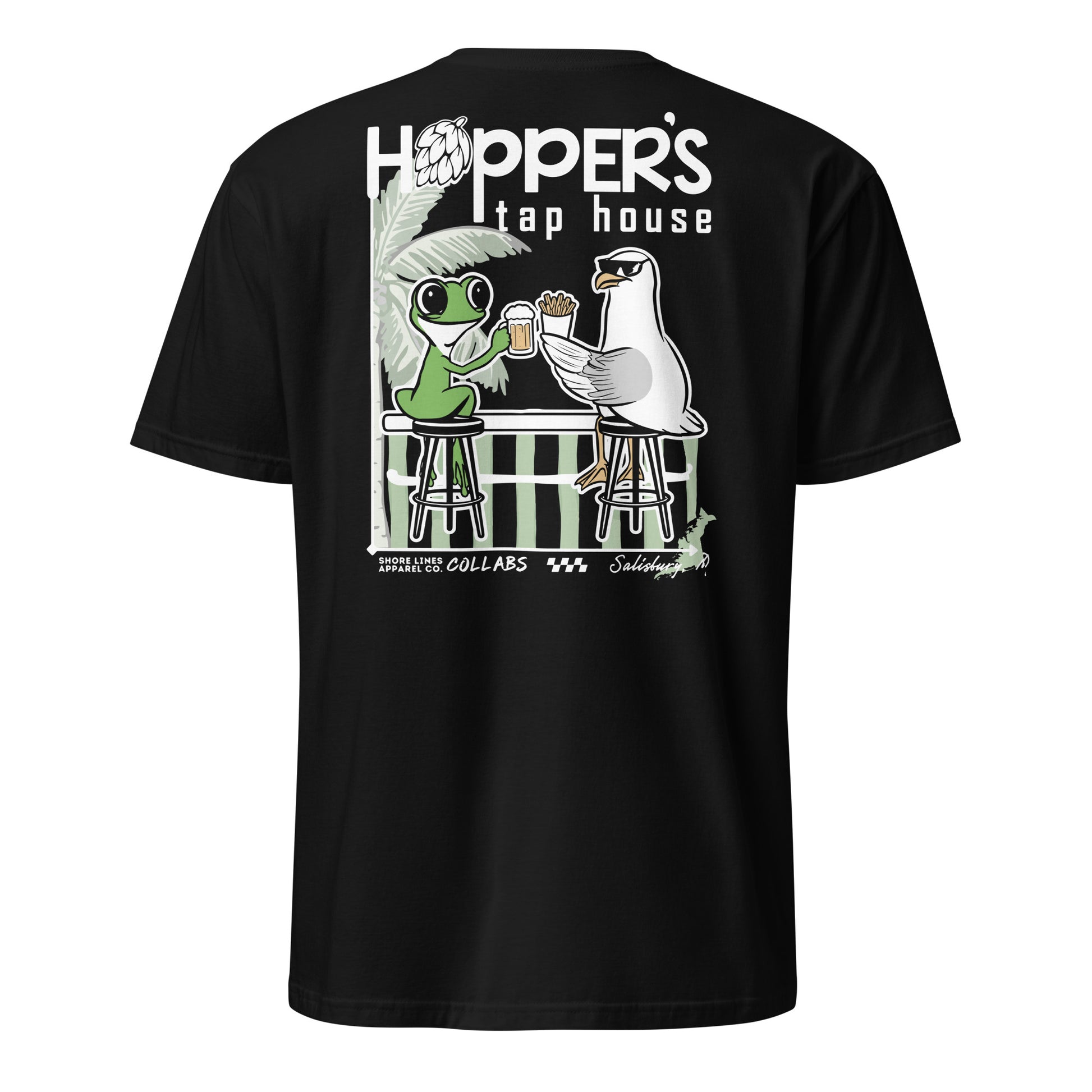 Hoppers Collab | Short Sleeve-black-Shore Lines Apparel Co.™