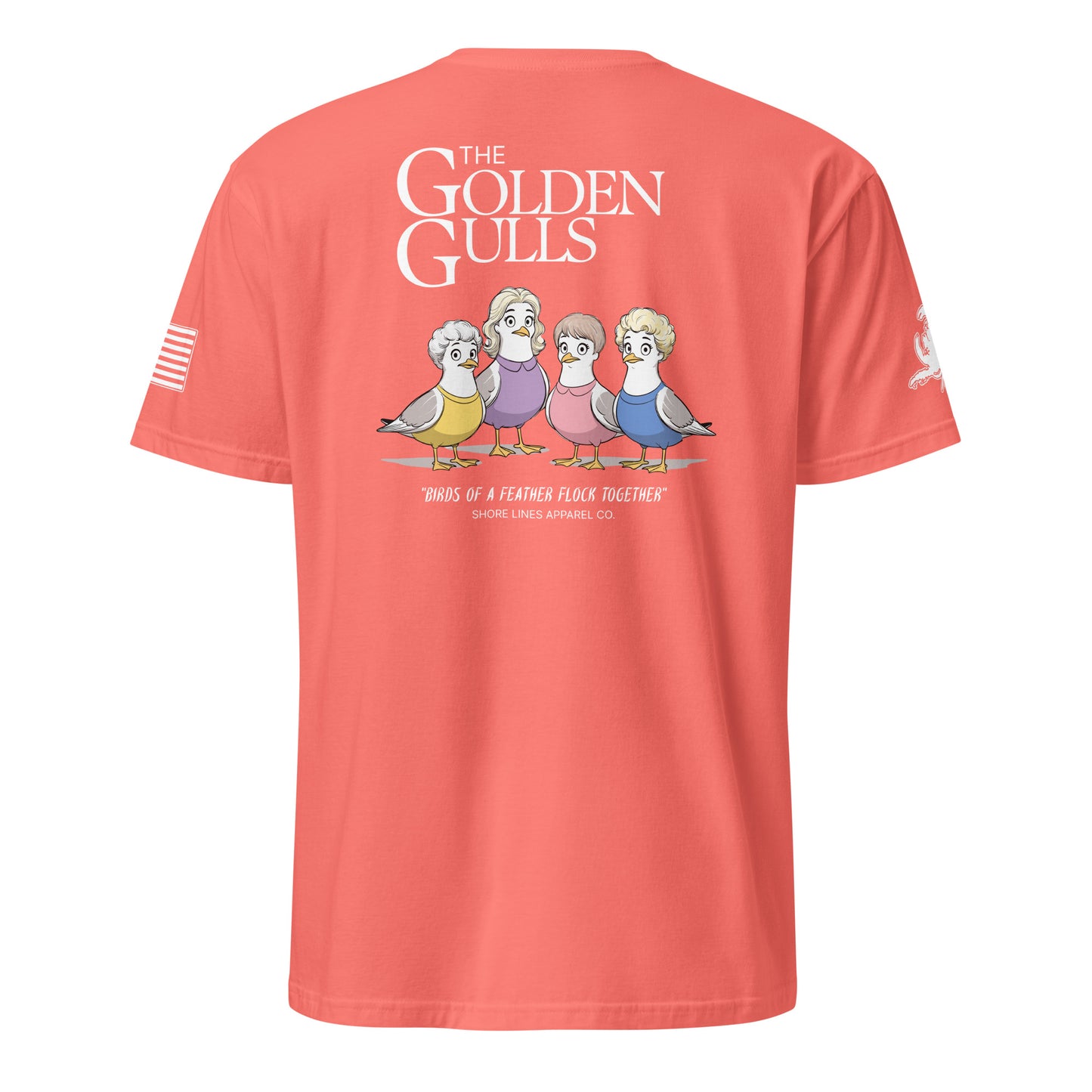 The Golden Gulls | Short Sleeve P-coral-Shore Lines Apparel Co.™