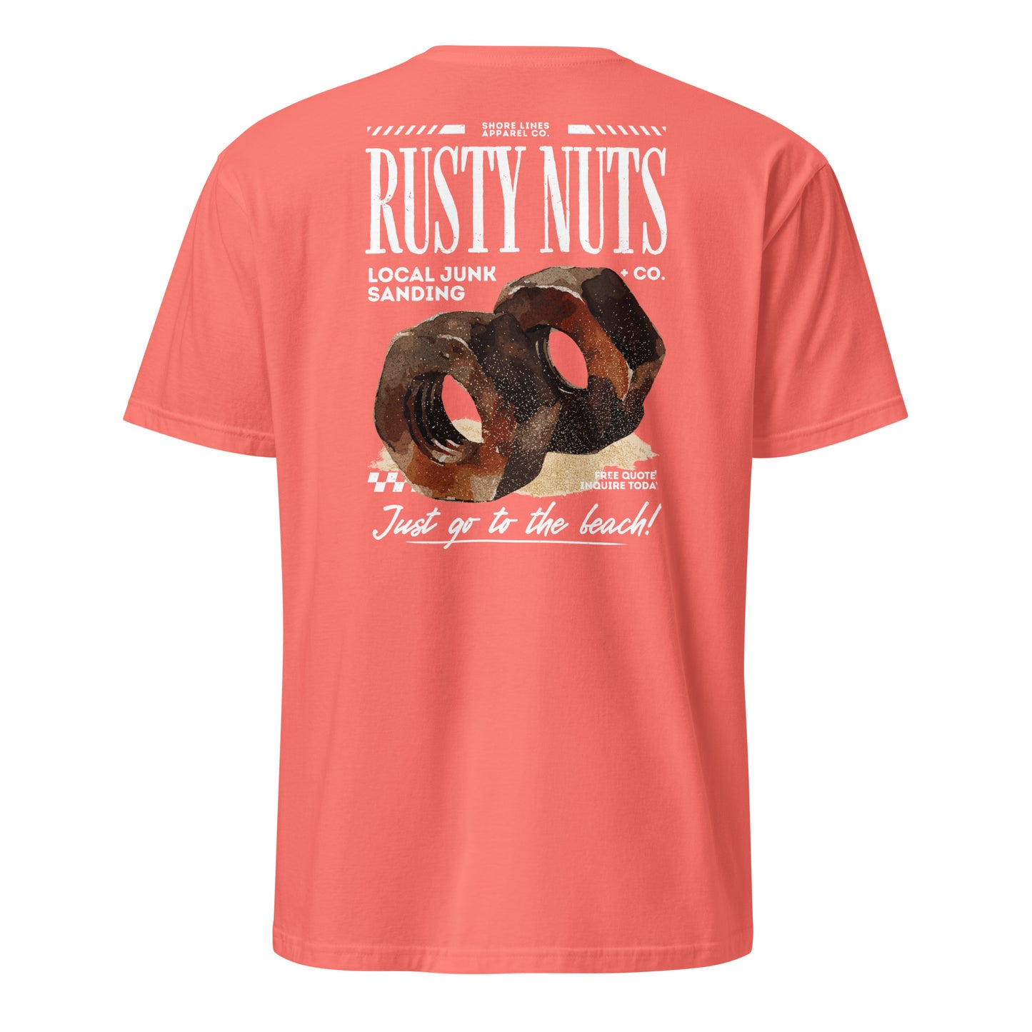 Rusty Nuts | Short Sleeve-coral-Shore Lines Apparel Co.™