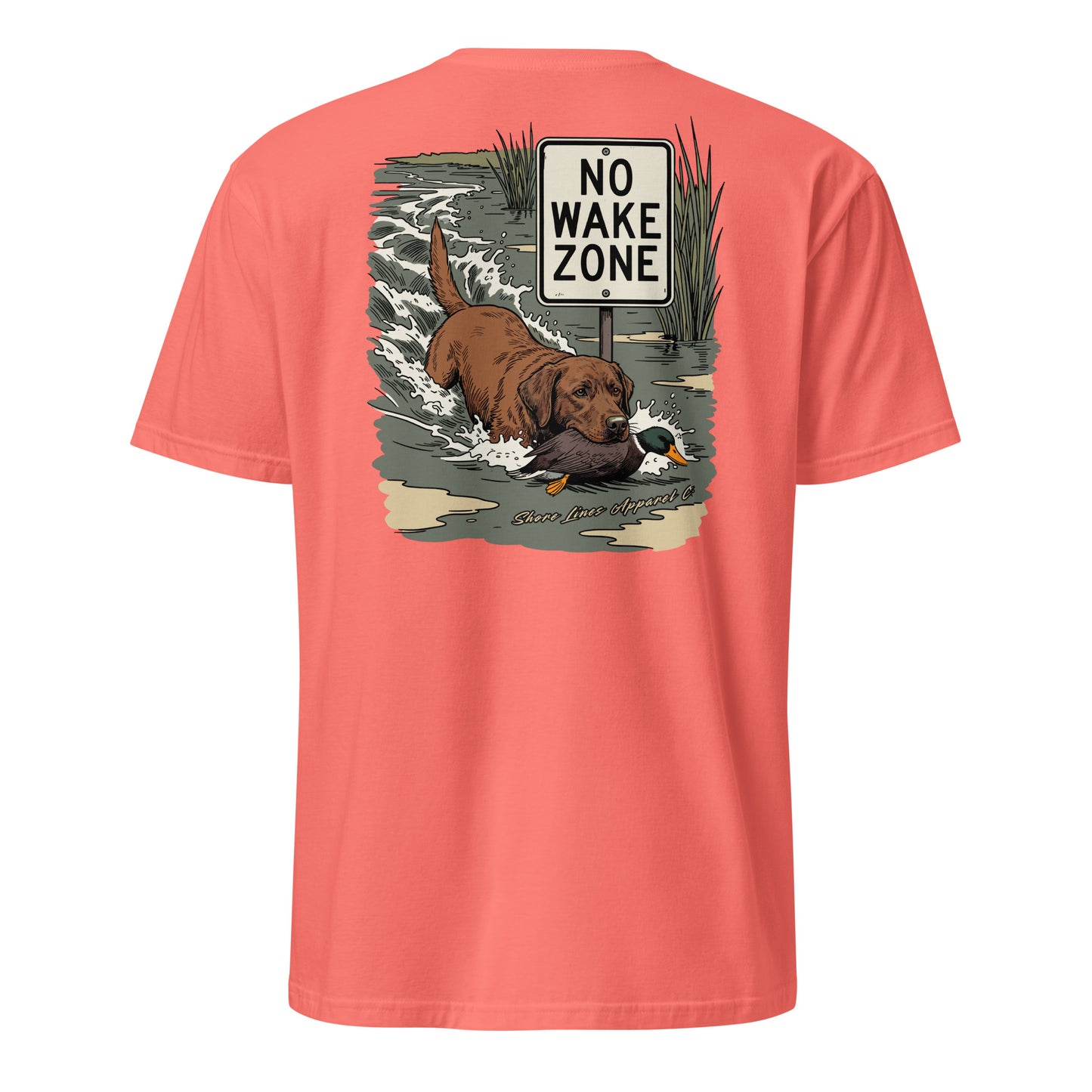 No Wake Zone | Short Sleeve-coral-Shore Lines Apparel Co.™