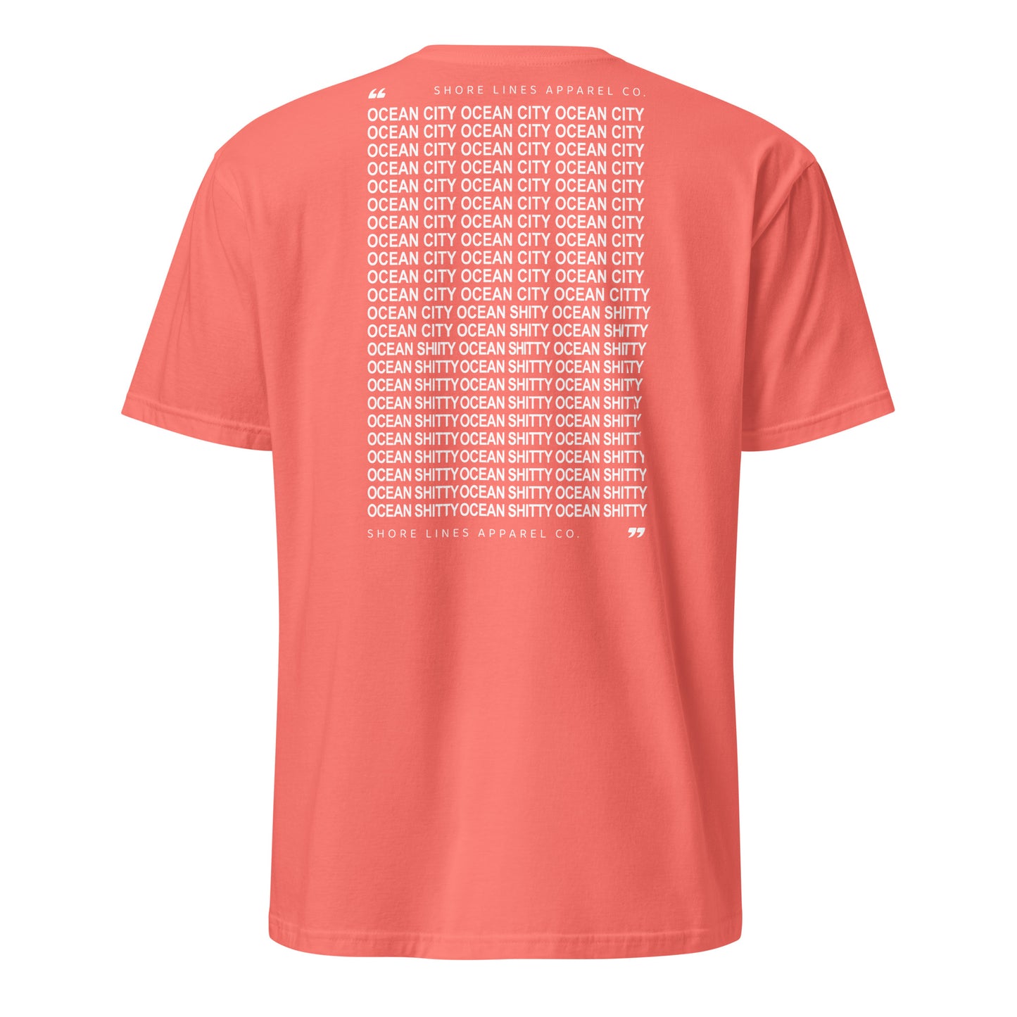 Ocean Shitty | Short Sleeve-coral-Shore Lines Apparel Co.™