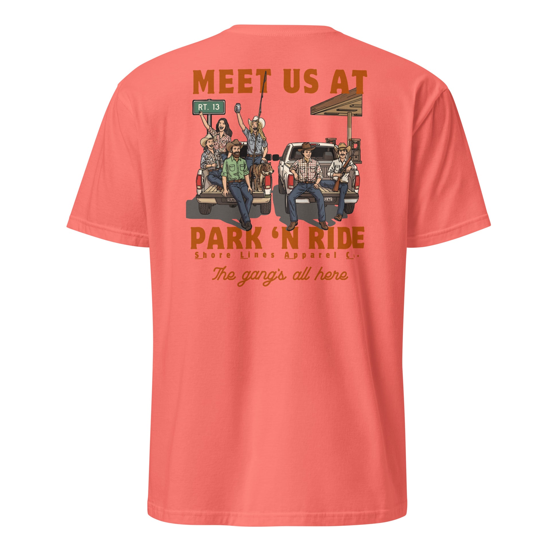 Park N Ride | Short Sleeve-coral-Shore Lines Apparel Co.™