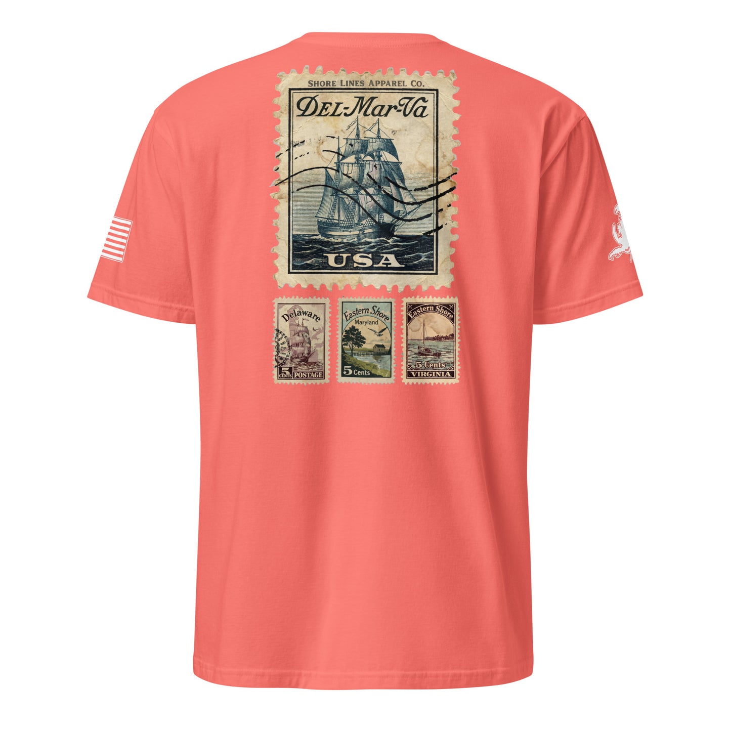 Stamps | Short Sleeve P-coral-Shore Lines Apparel Co.™