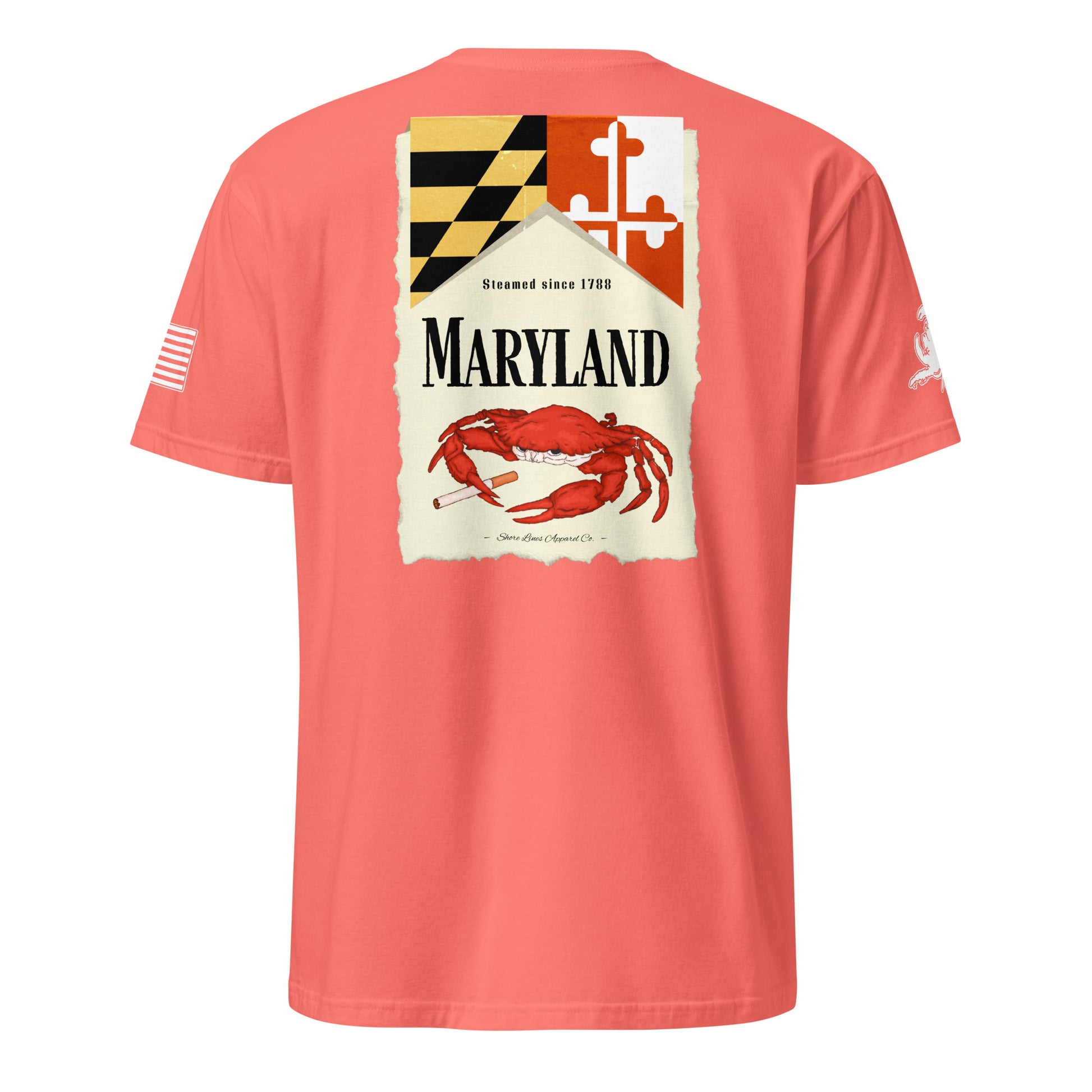 Maryland | Short Sleeve P-coral-Shore Lines Apparel Co.™