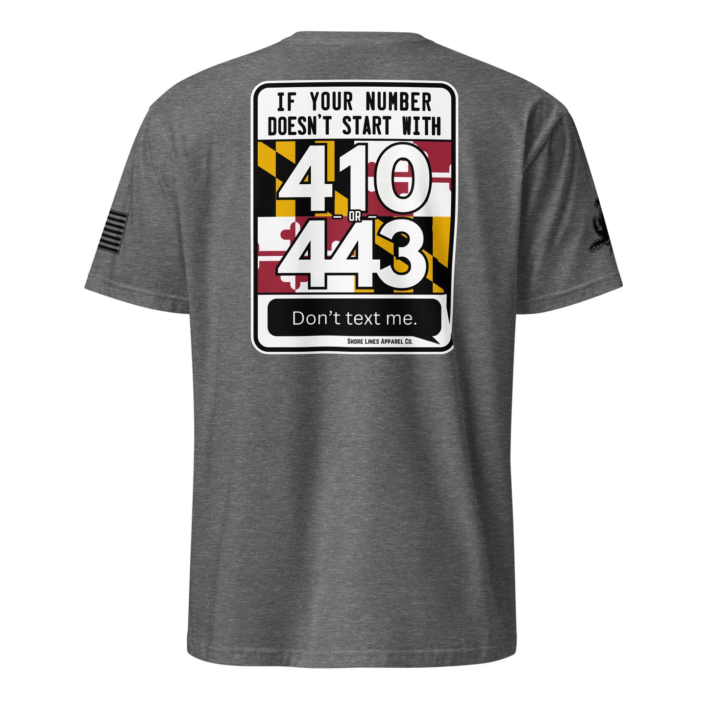410/443 Area Code | SS P-graphiteheather-Shore Lines Apparel Co.