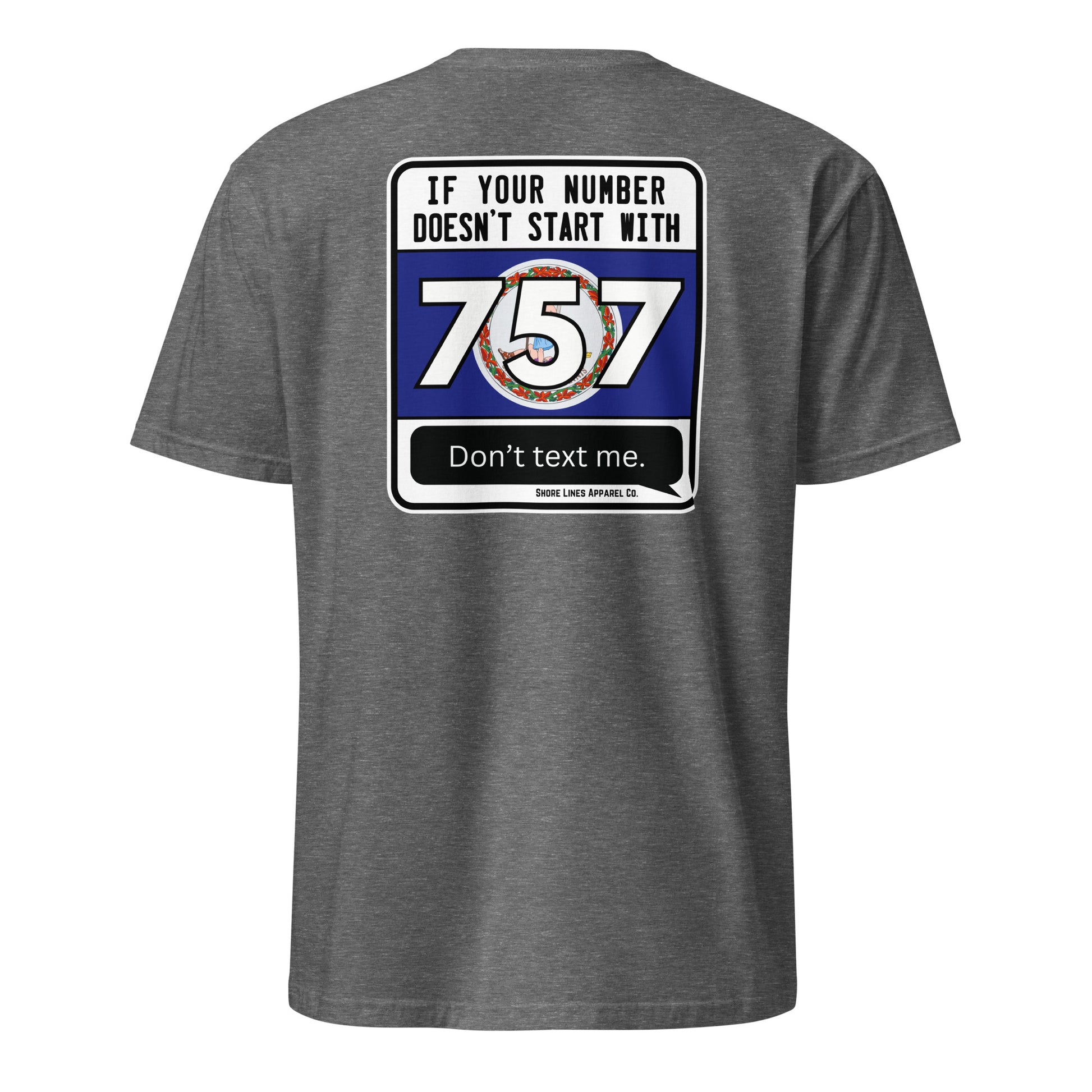 757 Area Code | SS-graphiteheather-Shore Lines Apparel Co.