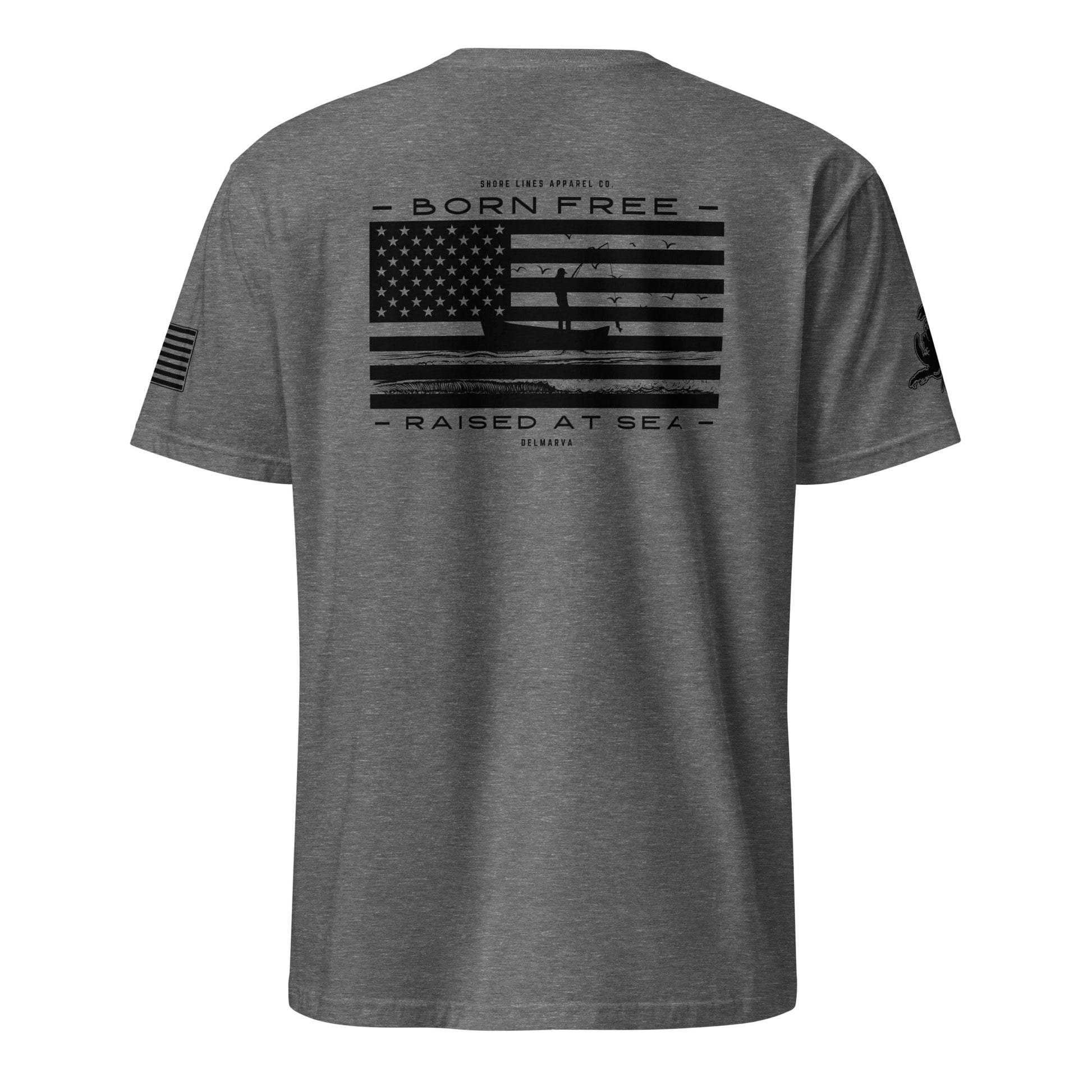 Born Free Raised at Sea | SS P-graphiteheather-Shore Lines Apparel Co.