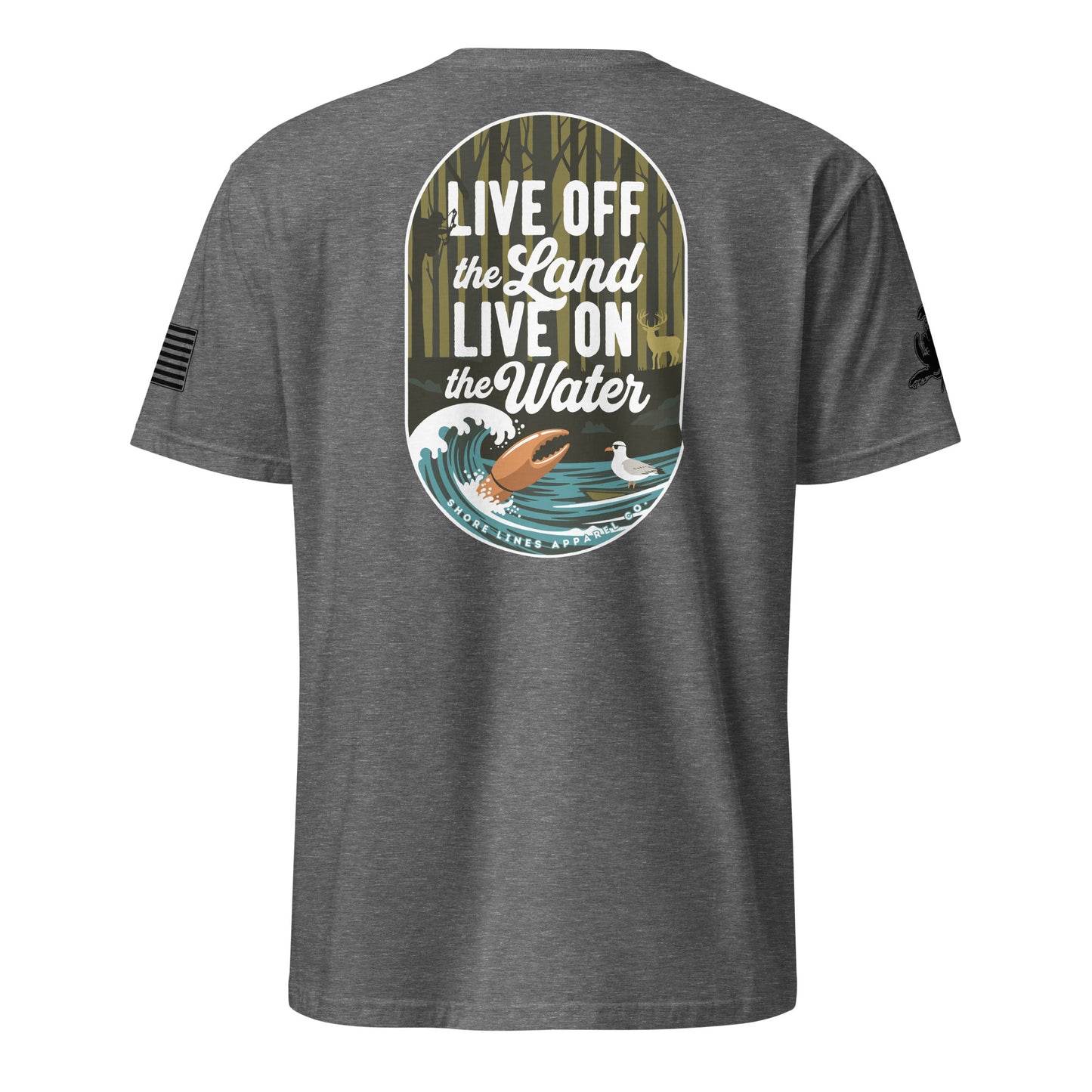 Live Off the Land | Short Sleeve P-graphite-Shore Lines Apparel Co.™