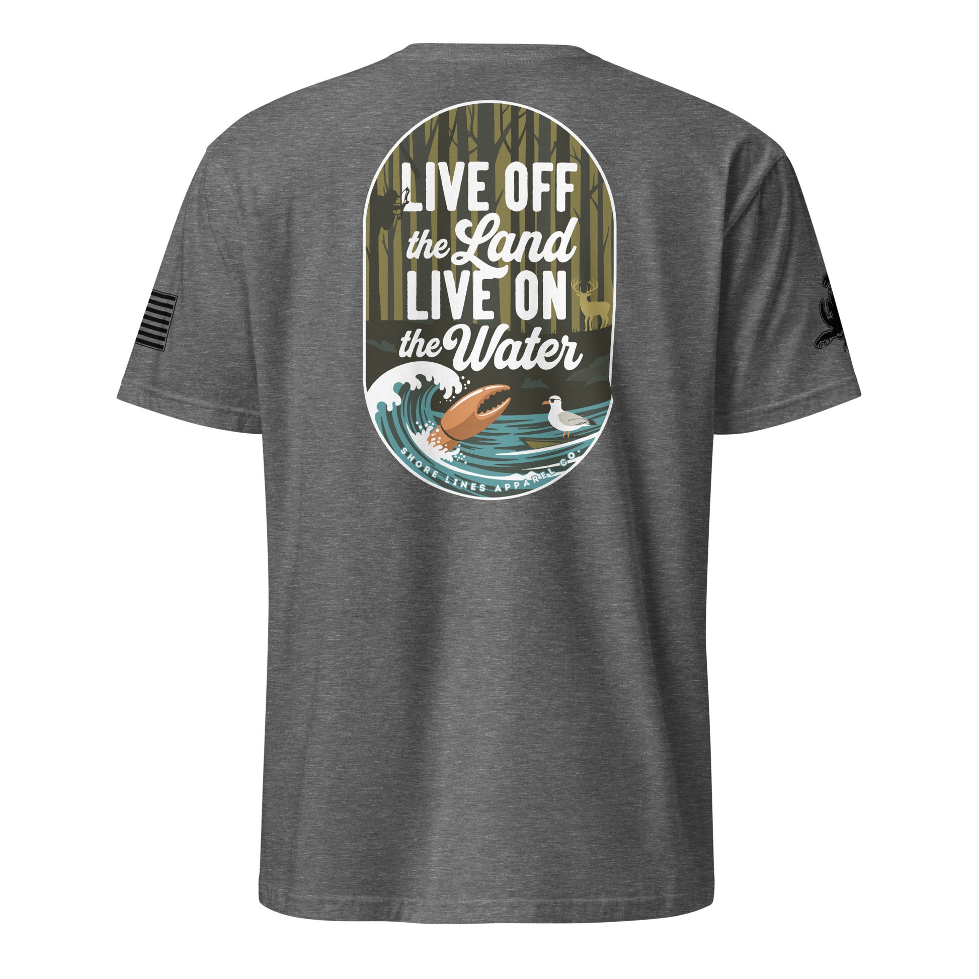 Live Off the Land | Short Sleeve P-graphite-Shore Lines Apparel Co.™