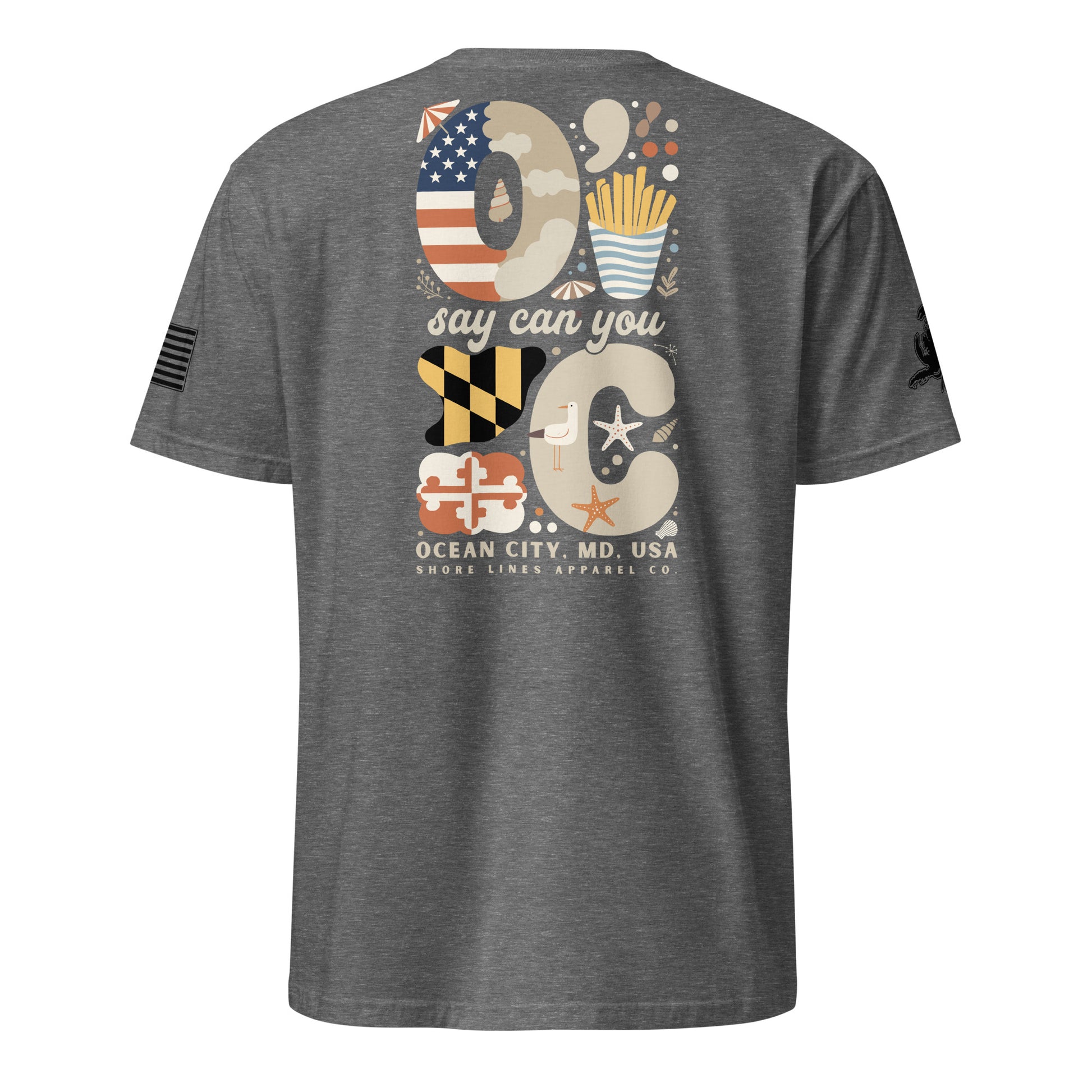 O Say Can You C | Short Sleeve P-graphite-Shore Lines Apparel Co.™