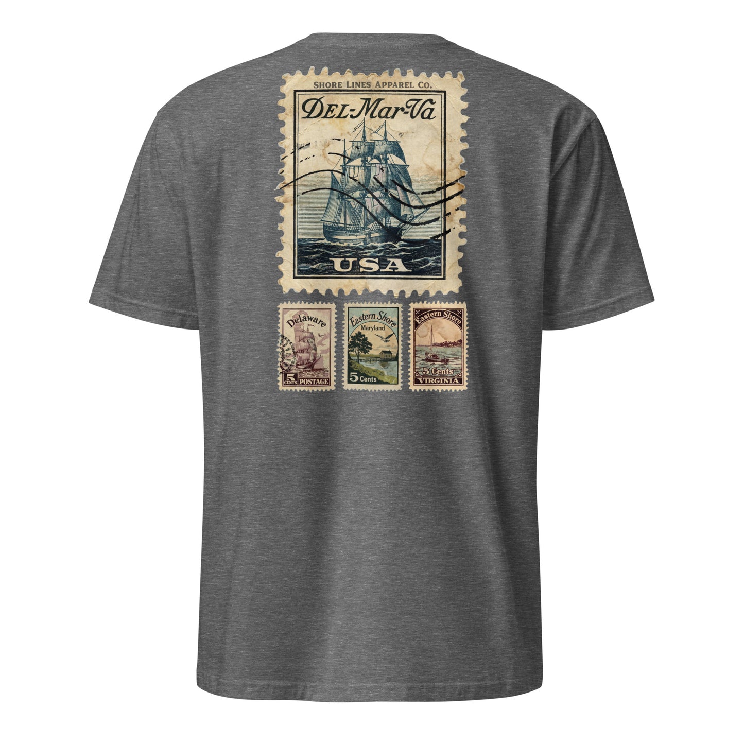 Stamps | Short Sleeve-graphite-Shore Lines Apparel Co.™