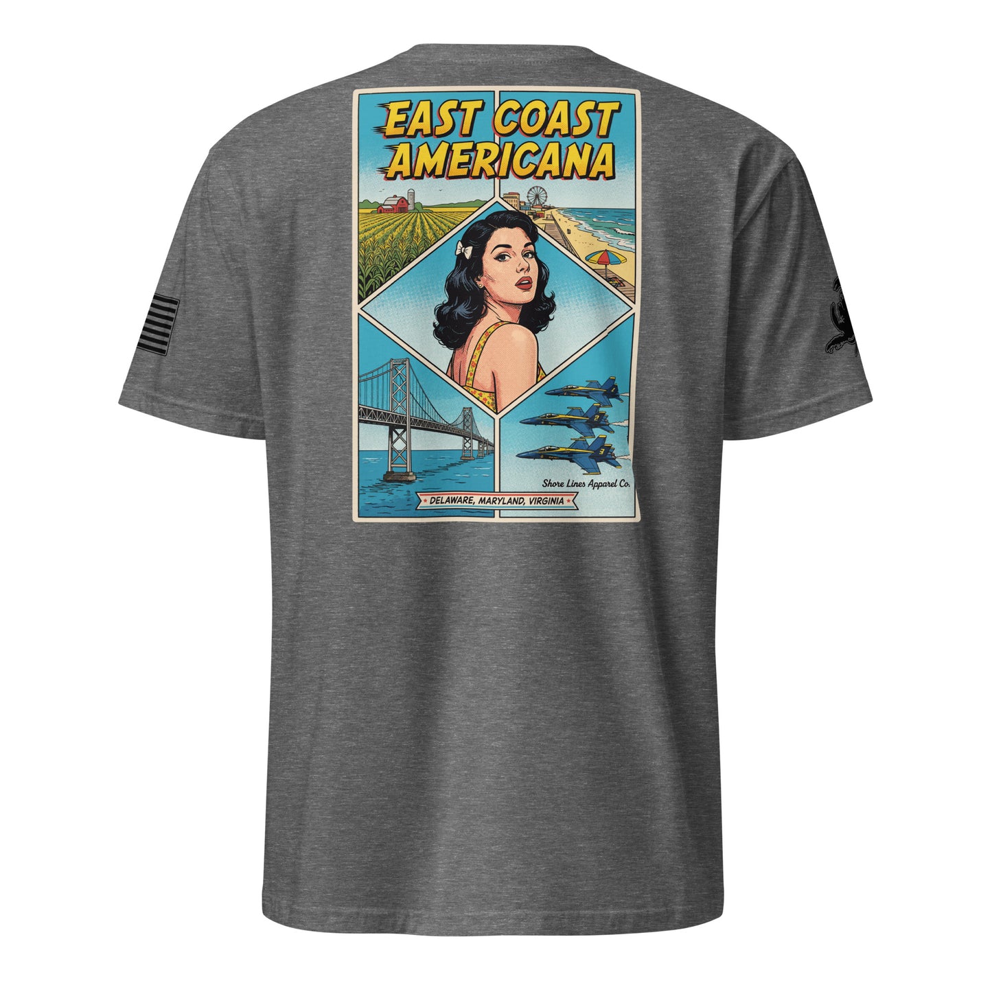 East Coast Americana | Short Sleeve P-graphite-Shore Lines Apparel Co.™