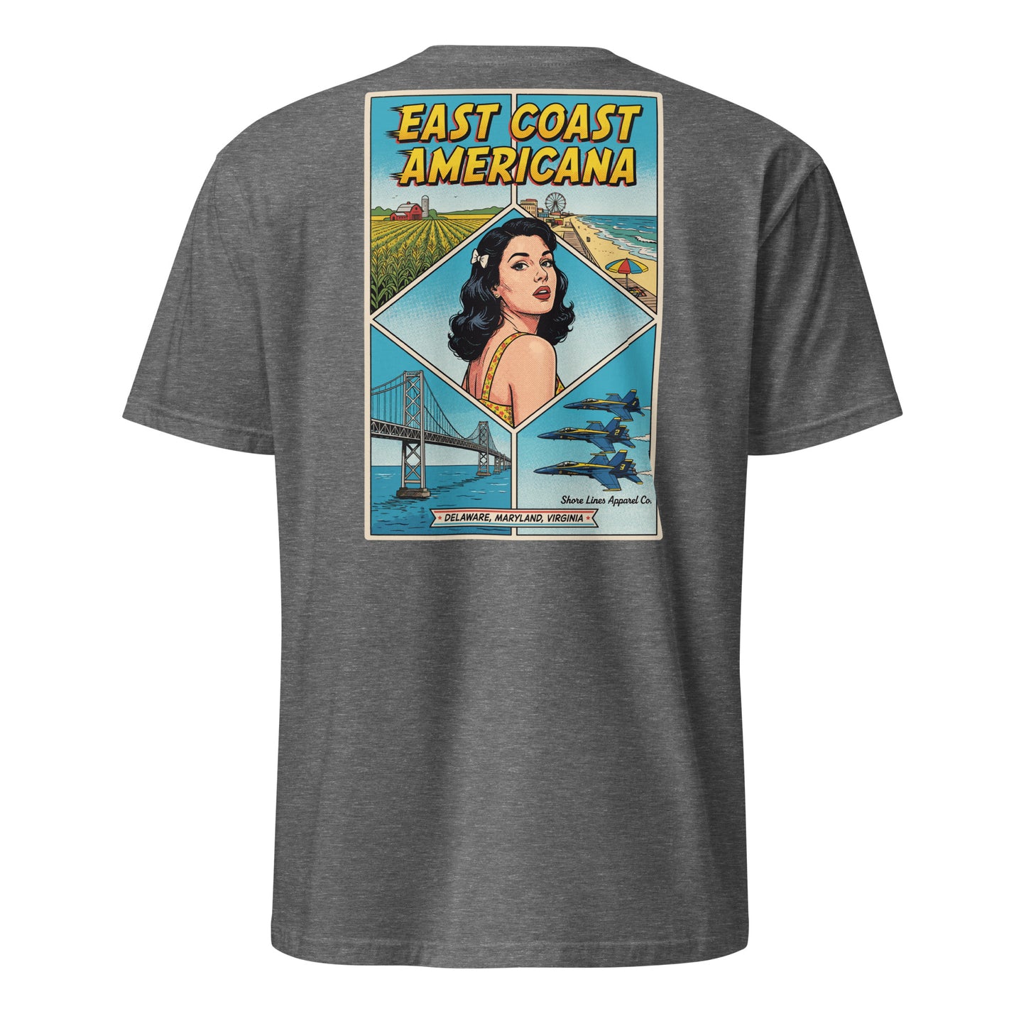 East Coast Americana | Short Sleeve-graphite-Shore Lines Apparel Co.™