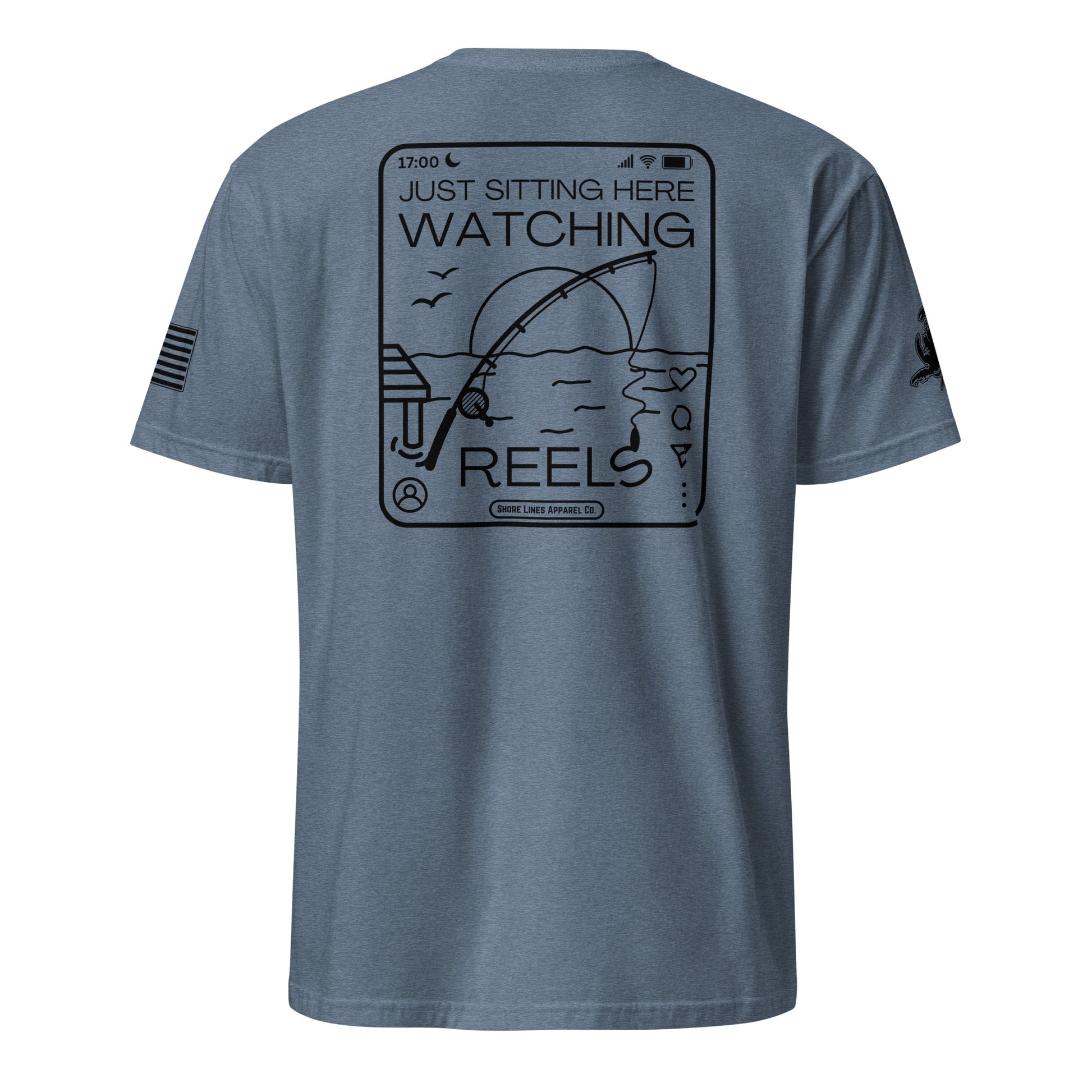 Watching Reels | SS P-heatherindigo-Shore Lines Apparel Co.