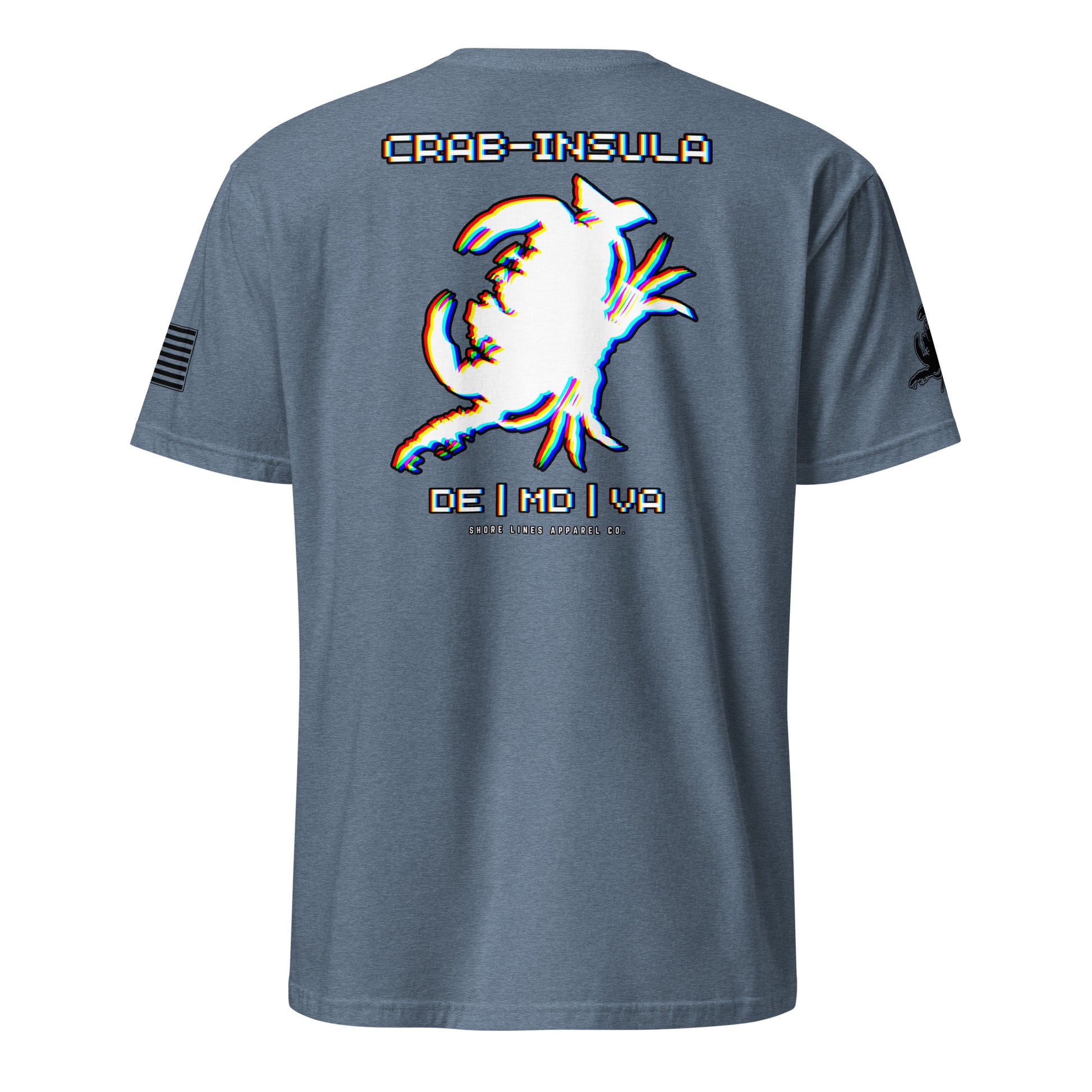 Crabinsula (Retro) | SS P-heatherindigo-Shore Lines Apparel Co.