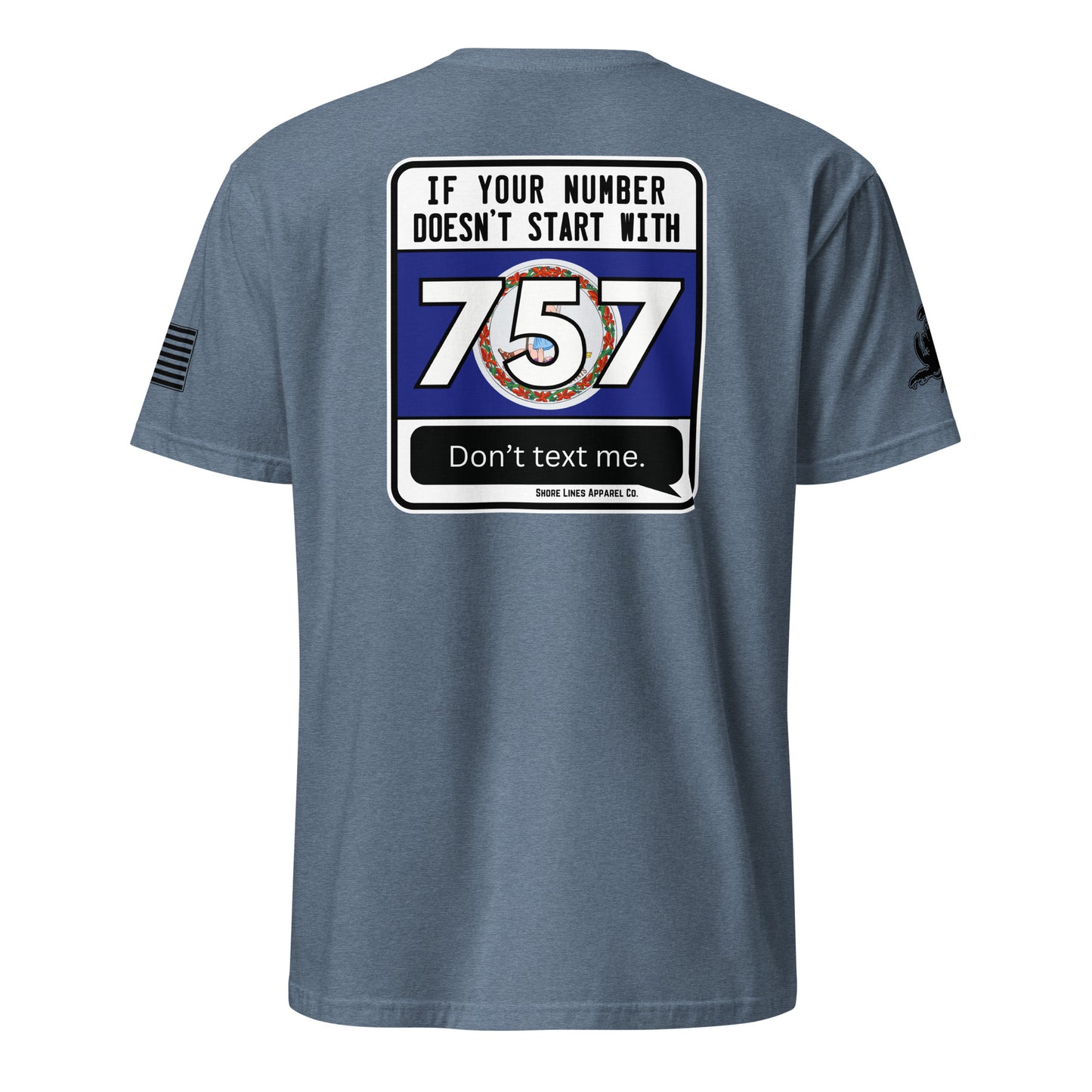 757 Area Code | SS P-heatherindigo-Shore Lines Apparel Co.