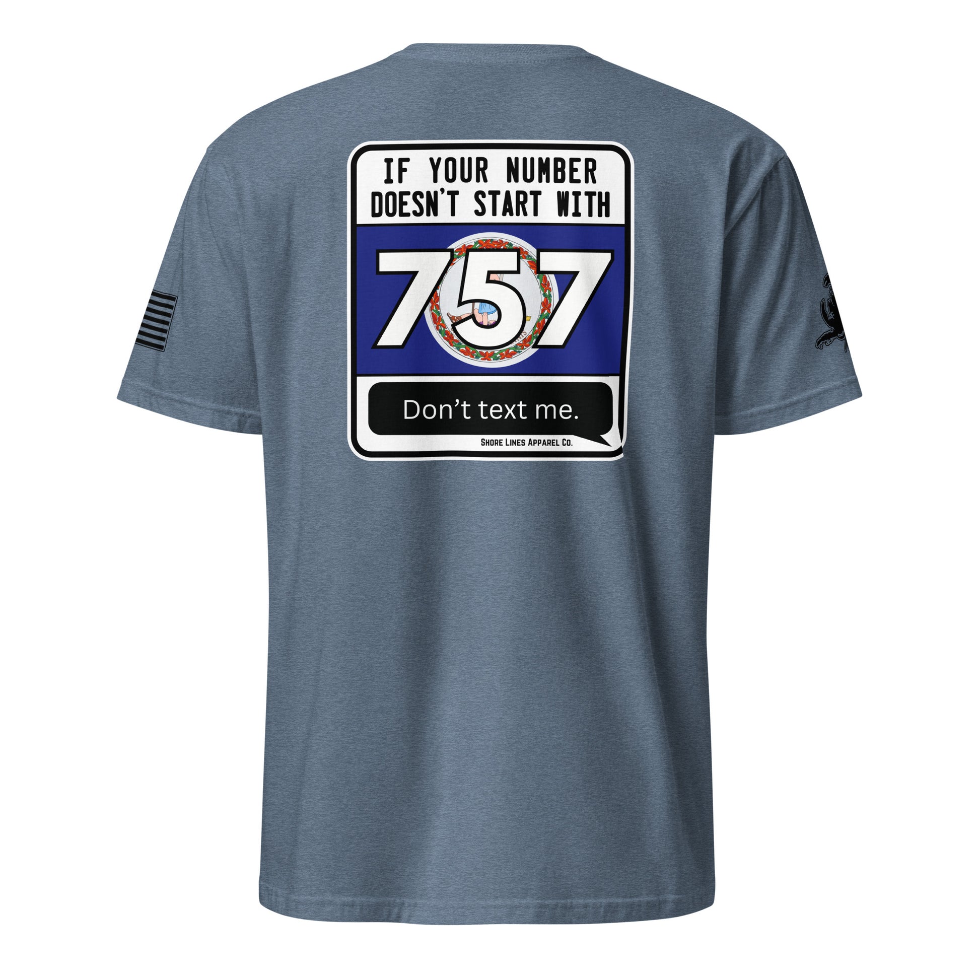 757 Area Code | SS P-heatherindigo-Shore Lines Apparel Co.