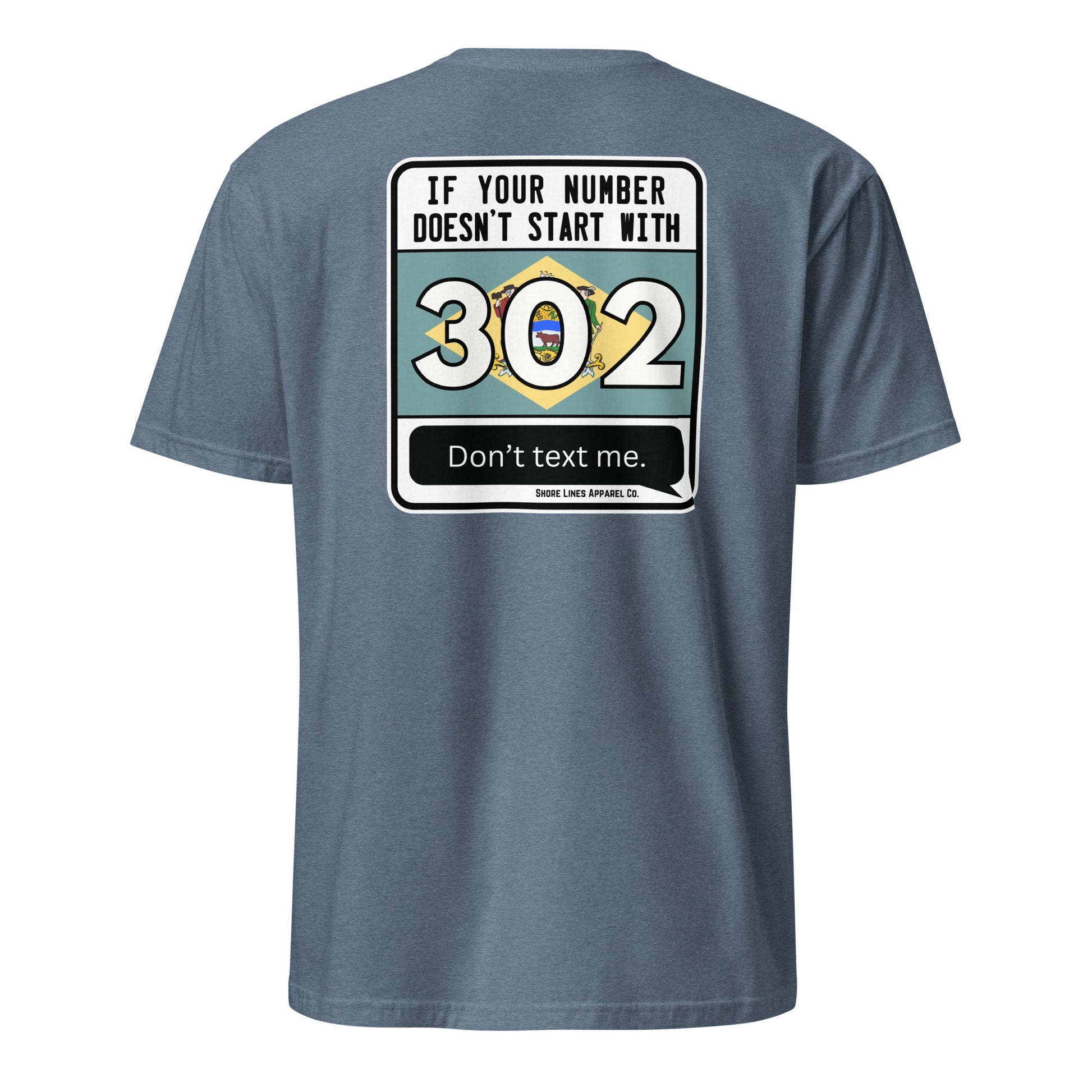 302 Area Code | SS-heatherindigo-Shore Lines Apparel Co.