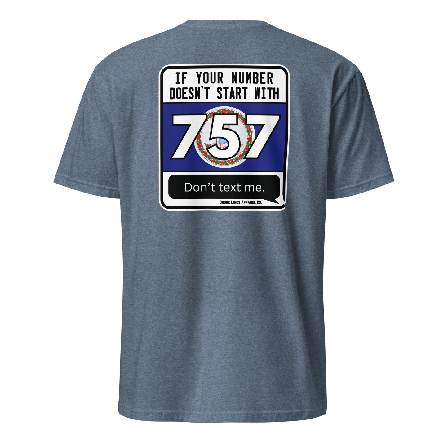 757 Area Code | SS-heatherindigo-Shore Lines Apparel Co.