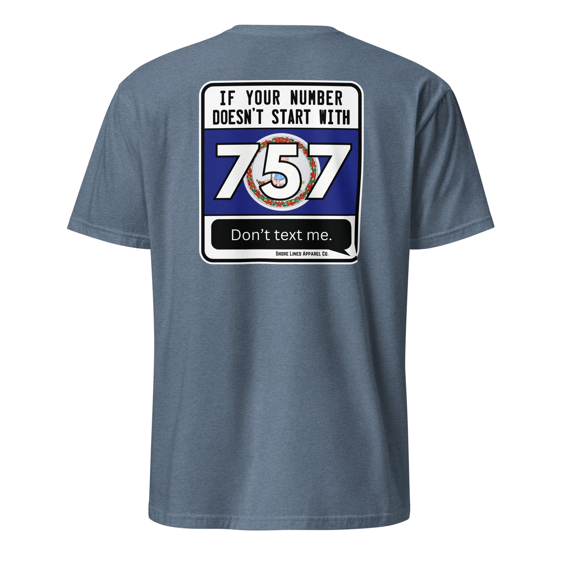 757 Area Code | SS-heatherindigo-Shore Lines Apparel Co.