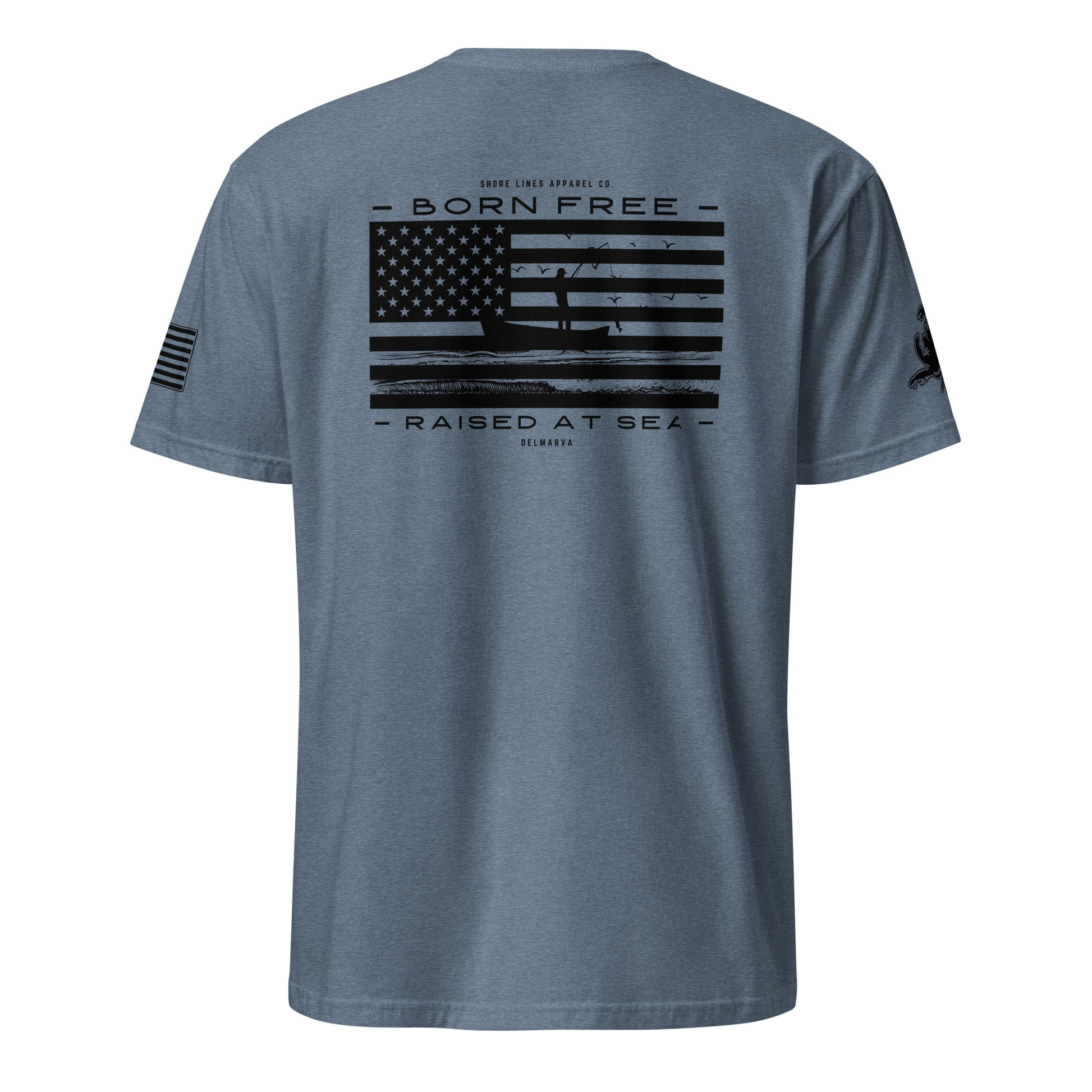 Born Free Raised at Sea | SS P-heatherindigo-Shore Lines Apparel Co.