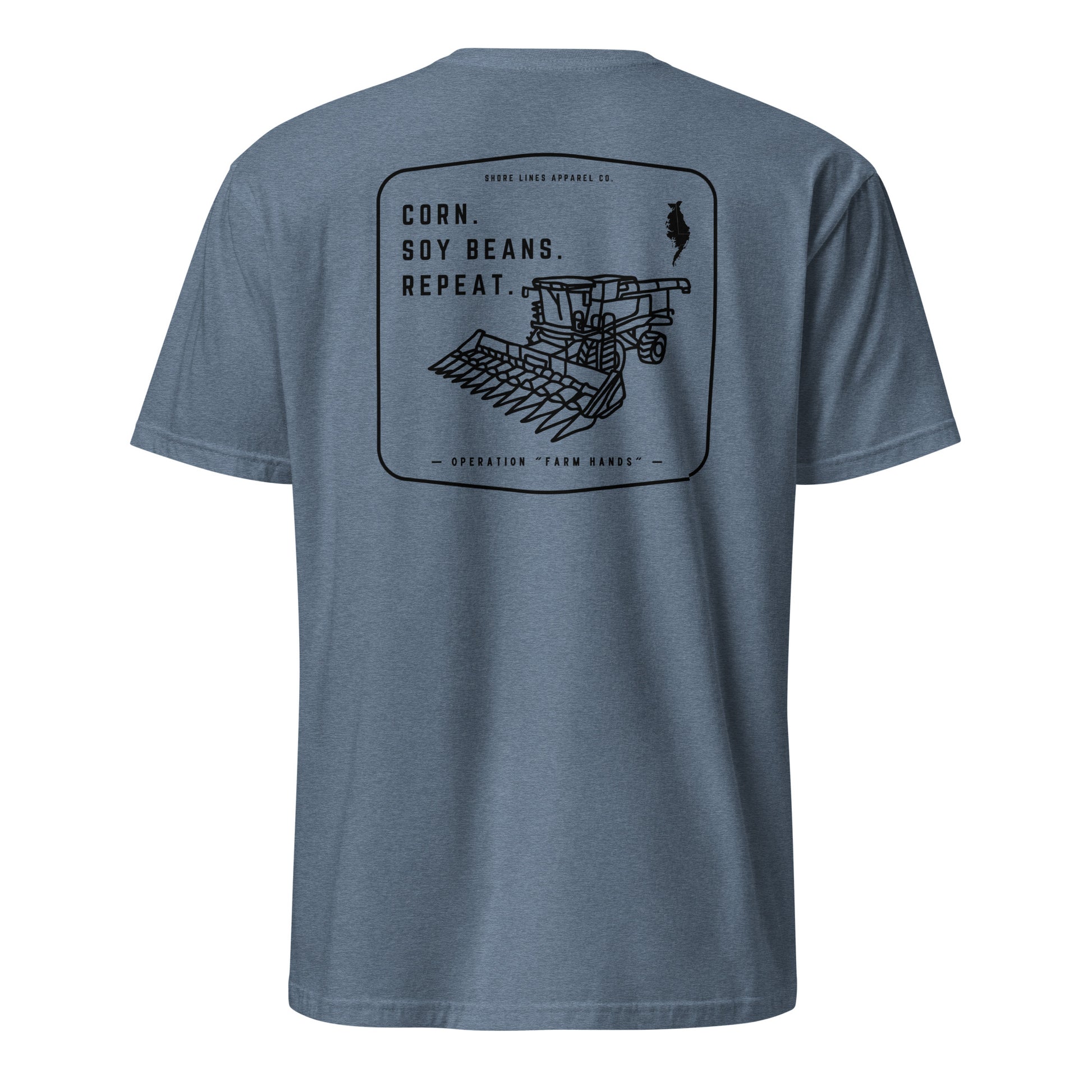 Operation Farm Hands | SS-heatherindigo-Shore Lines Apparel Co.