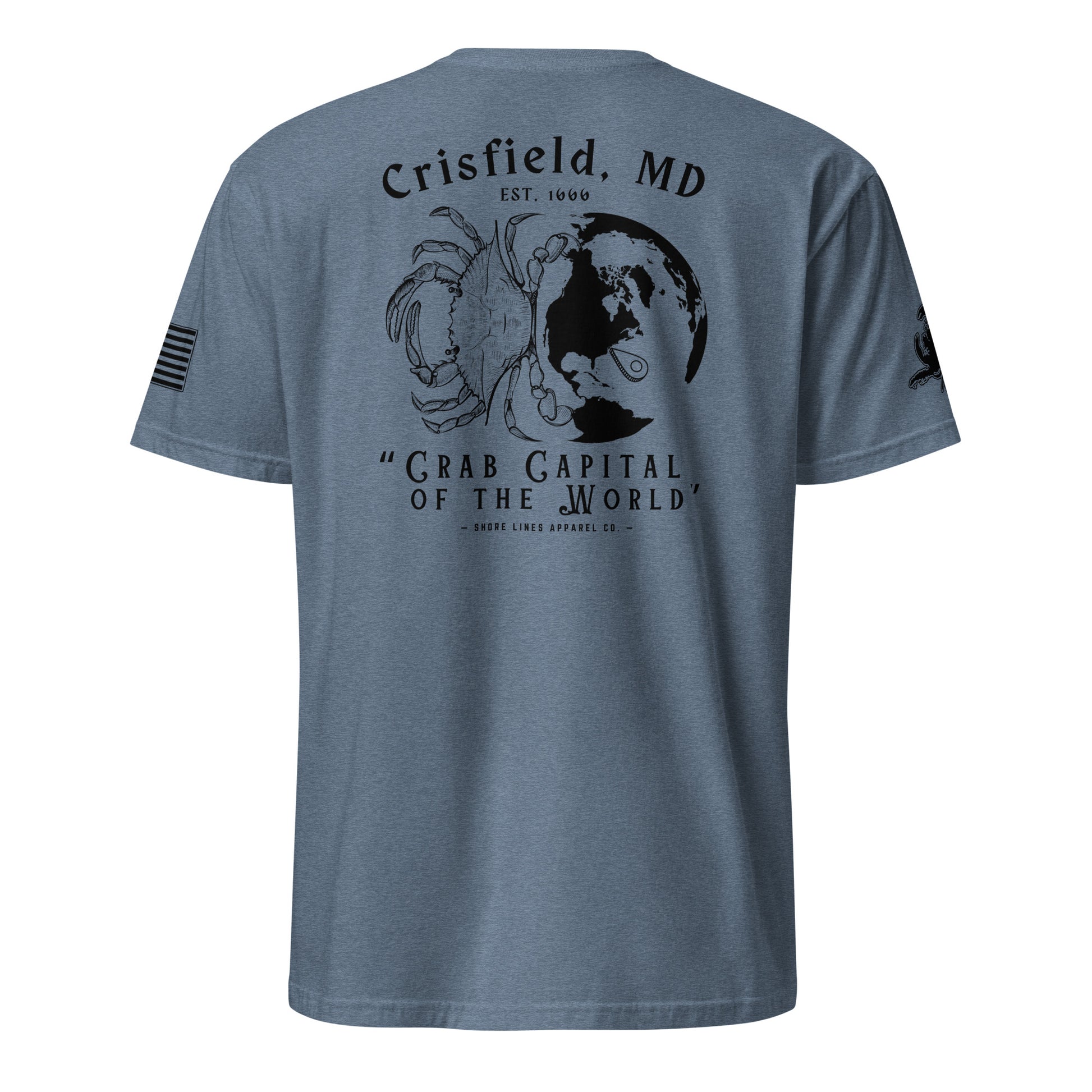 Crisfield | Short Sleeve P-heatherindigo-Shore Lines Apparel Co.