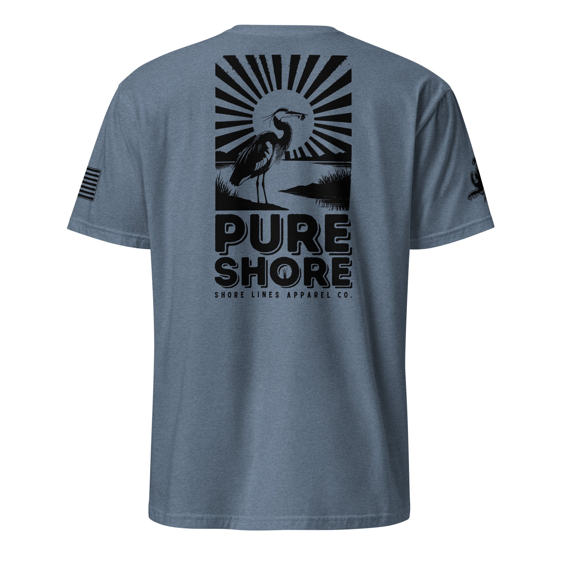 Pure Shore | Short Sleeve P-heatherindigo-Shore Lines Apparel Co.