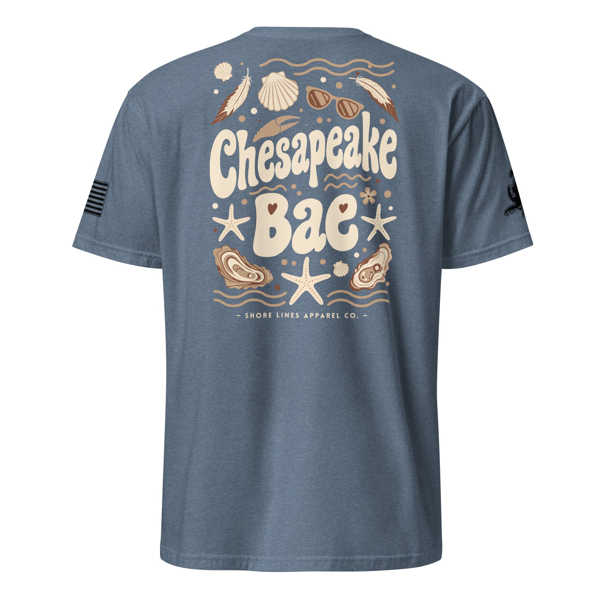 Chesapeake Bae | Short Sleeve P-heatherindigo-Shore Lines Apparel Co.™