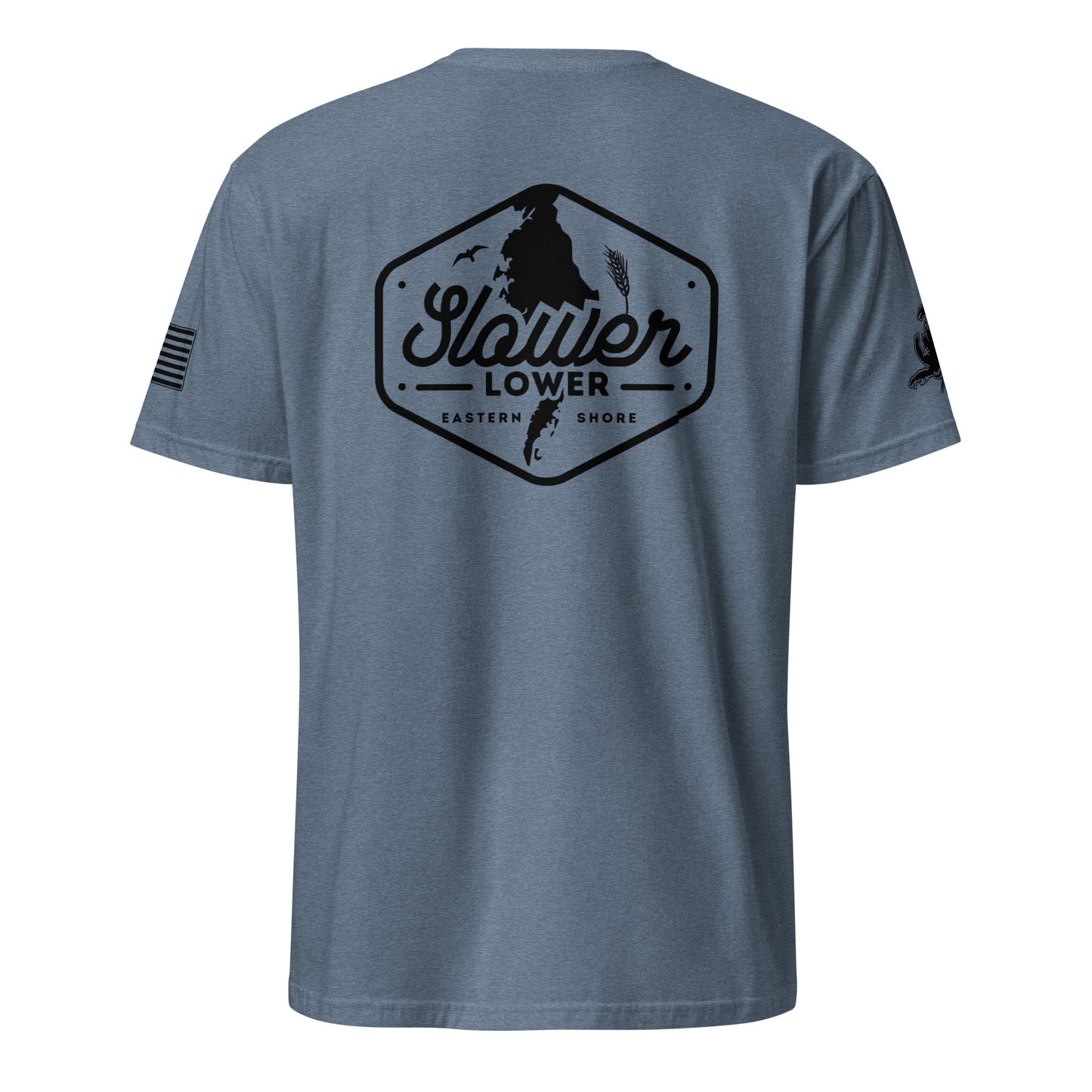 Slower Lower | Short Sleeve P-heatherindigo-Shore Lines Apparel Co.™