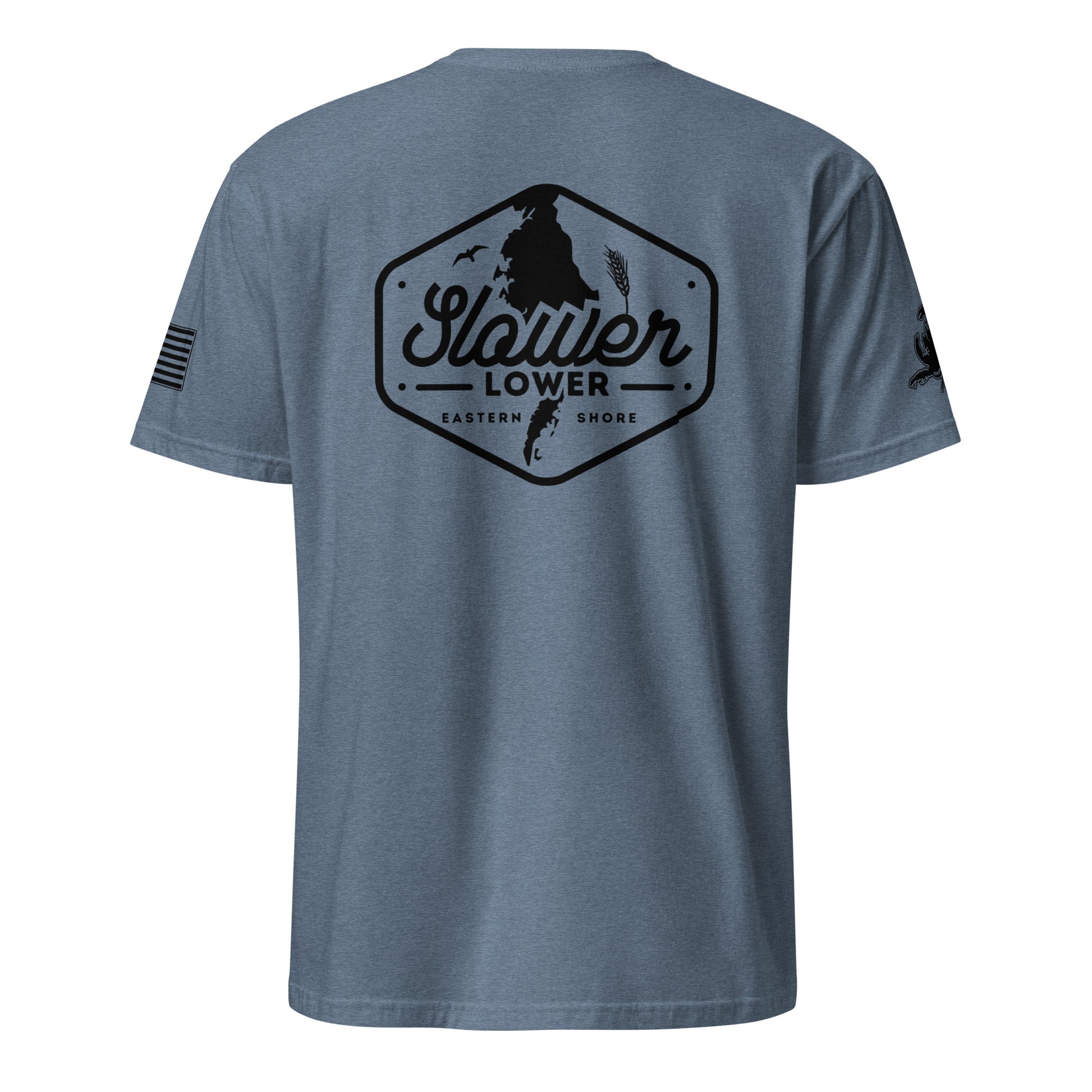 Slower Lower | Short Sleeve P-heatherindigo-Shore Lines Apparel Co.™