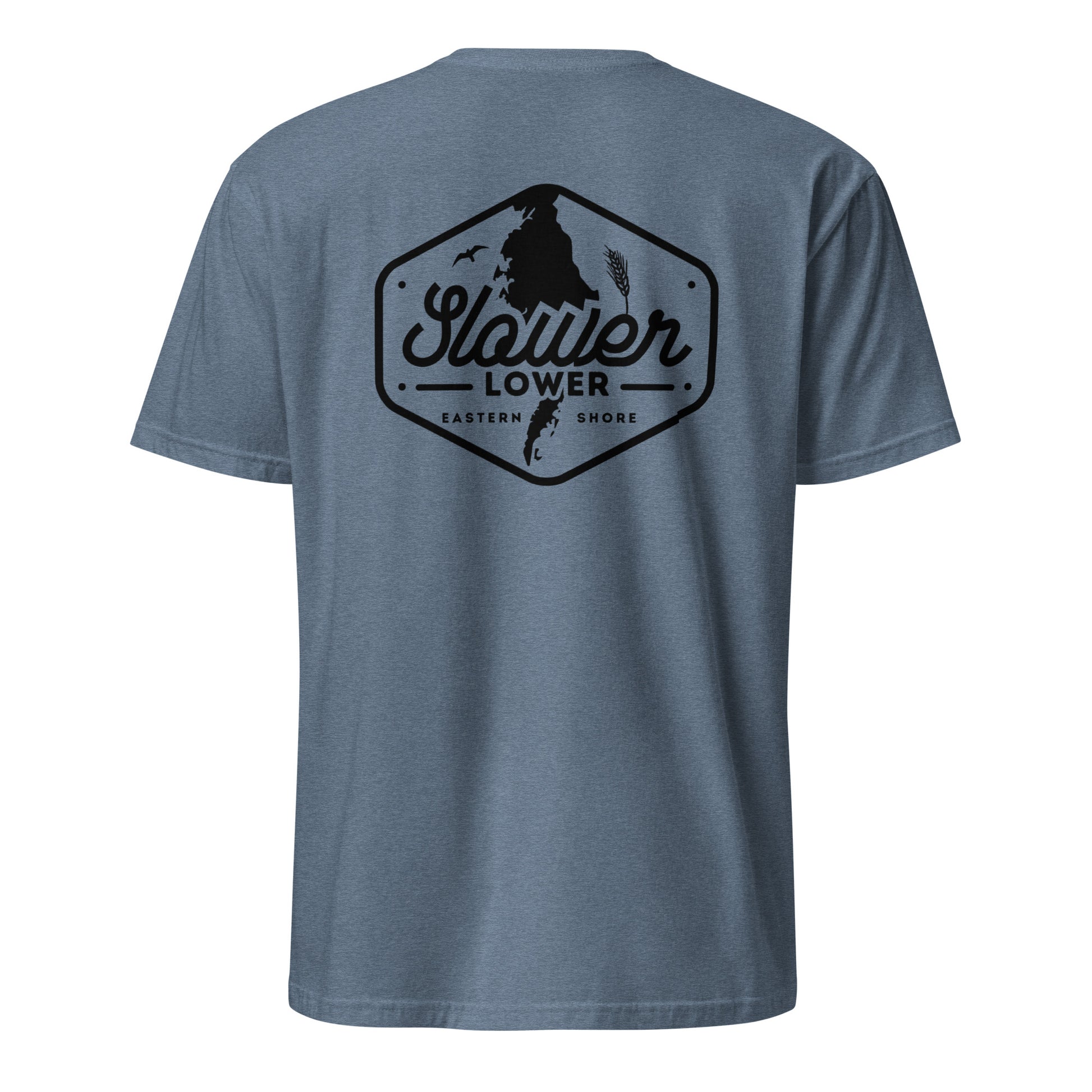 Slower Lower | Short Sleeve-heatherindigo-Shore Lines Apparel Co.™