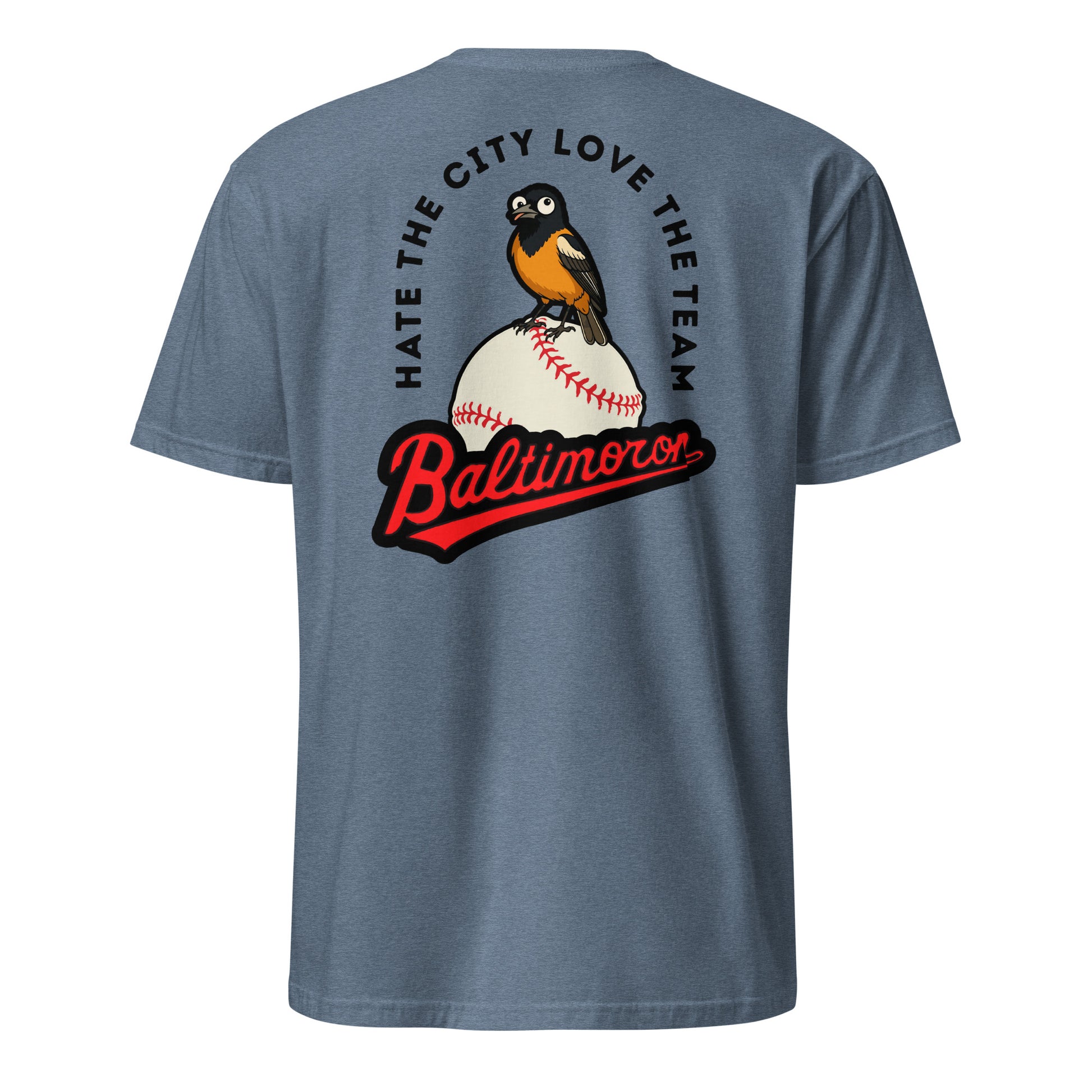 Baltimoron Orioles | Short Sleeve-heatherindigo-Shore Lines Apparel Co.™