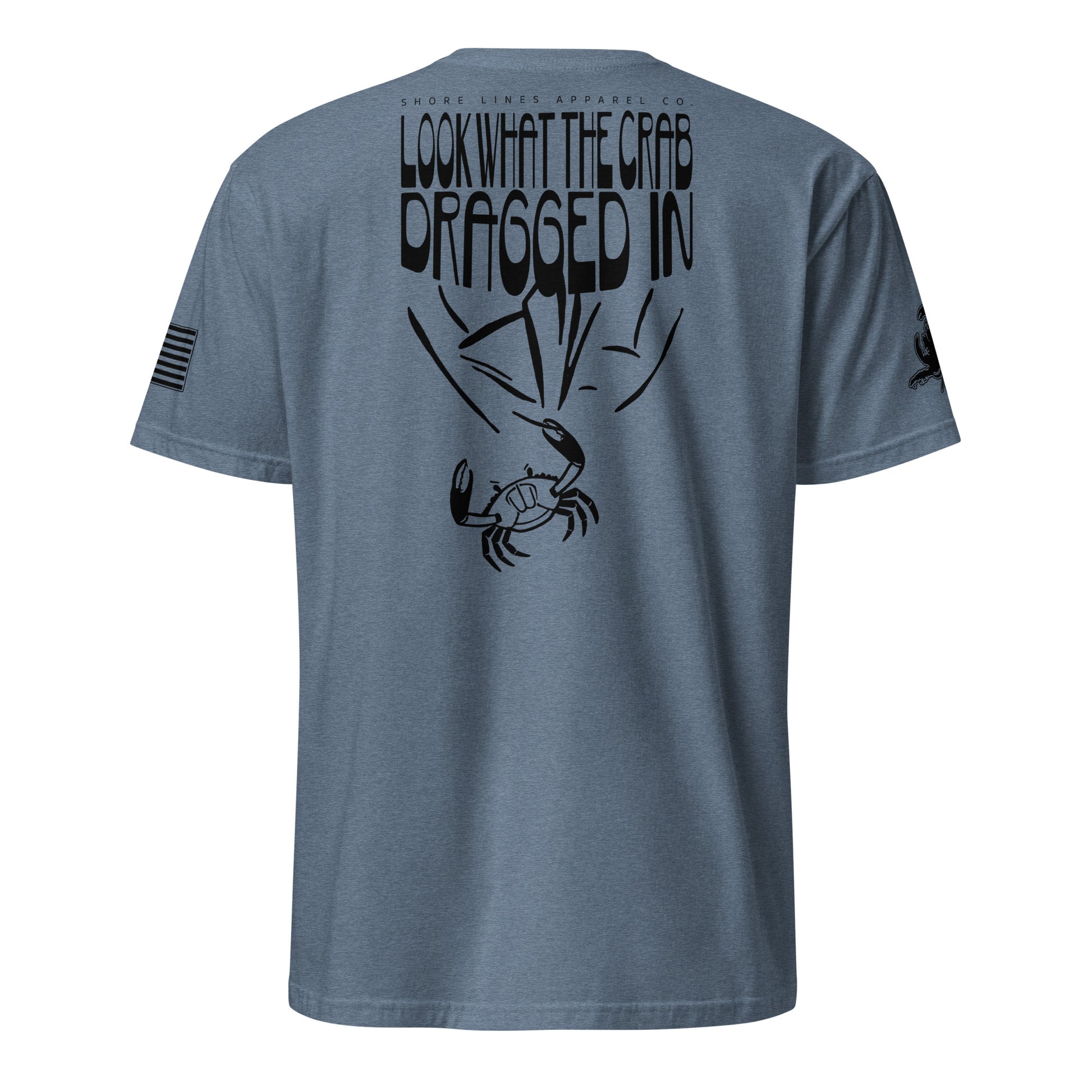 Look What the Crab Dragged In | Short Sleeve P-heatherindigo-Shore Lines Apparel Co.™