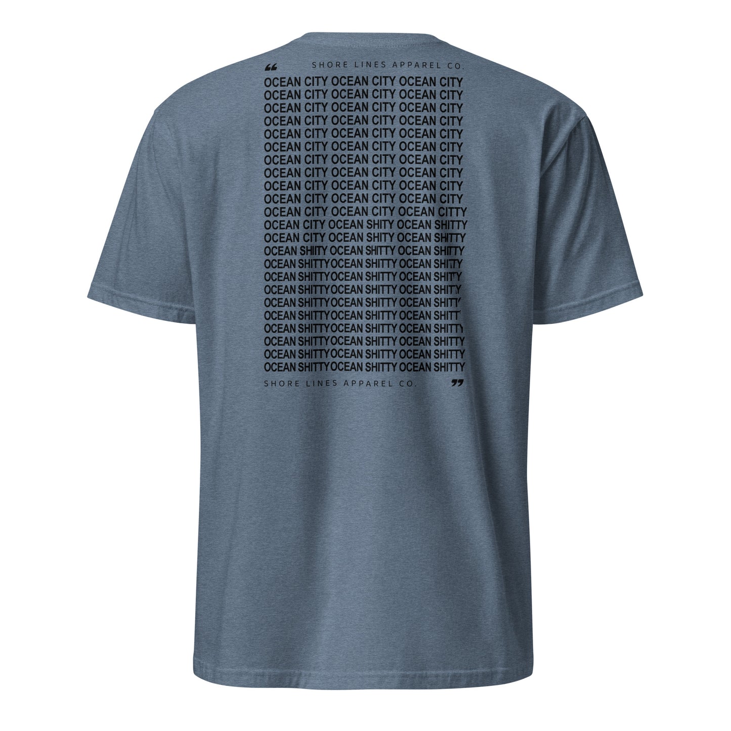 Ocean Shitty | Short Sleeve-heatherindigo-Shore Lines Apparel Co.™