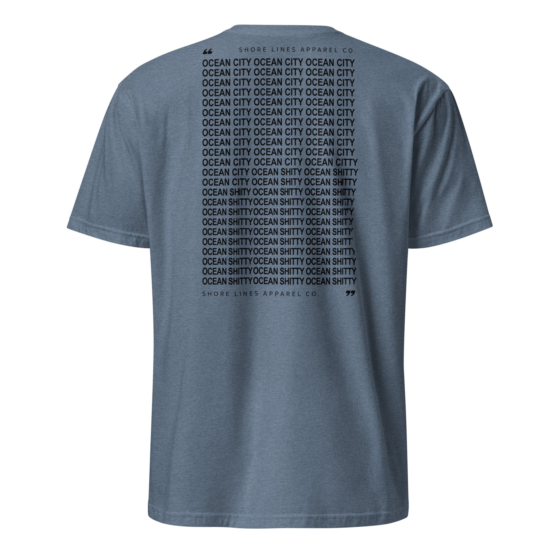 Ocean Shitty | Short Sleeve-heatherindigo-Shore Lines Apparel Co.™