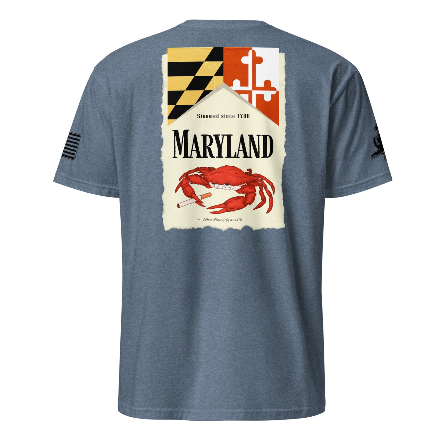 Maryland | Short Sleeve P-heatherindigo-Shore Lines Apparel Co.™