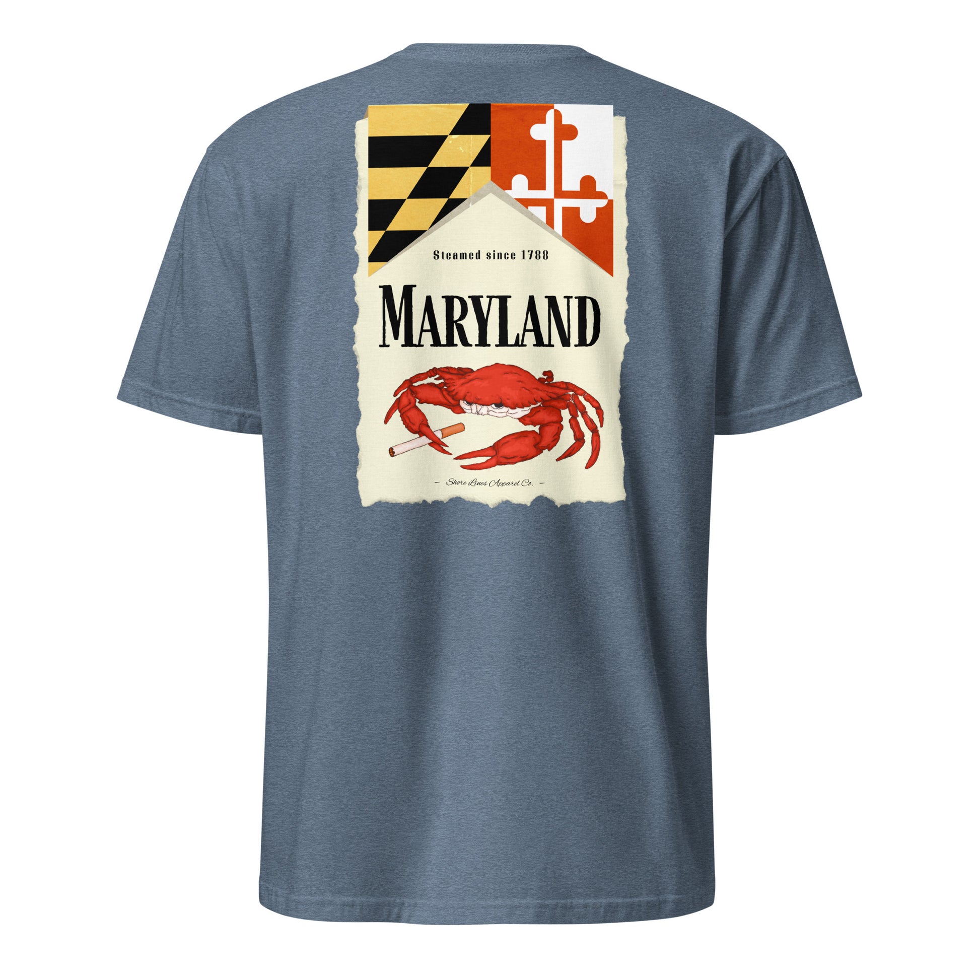 Maryland | Short Sleeve-heatherindigo-Shore Lines Apparel Co.™