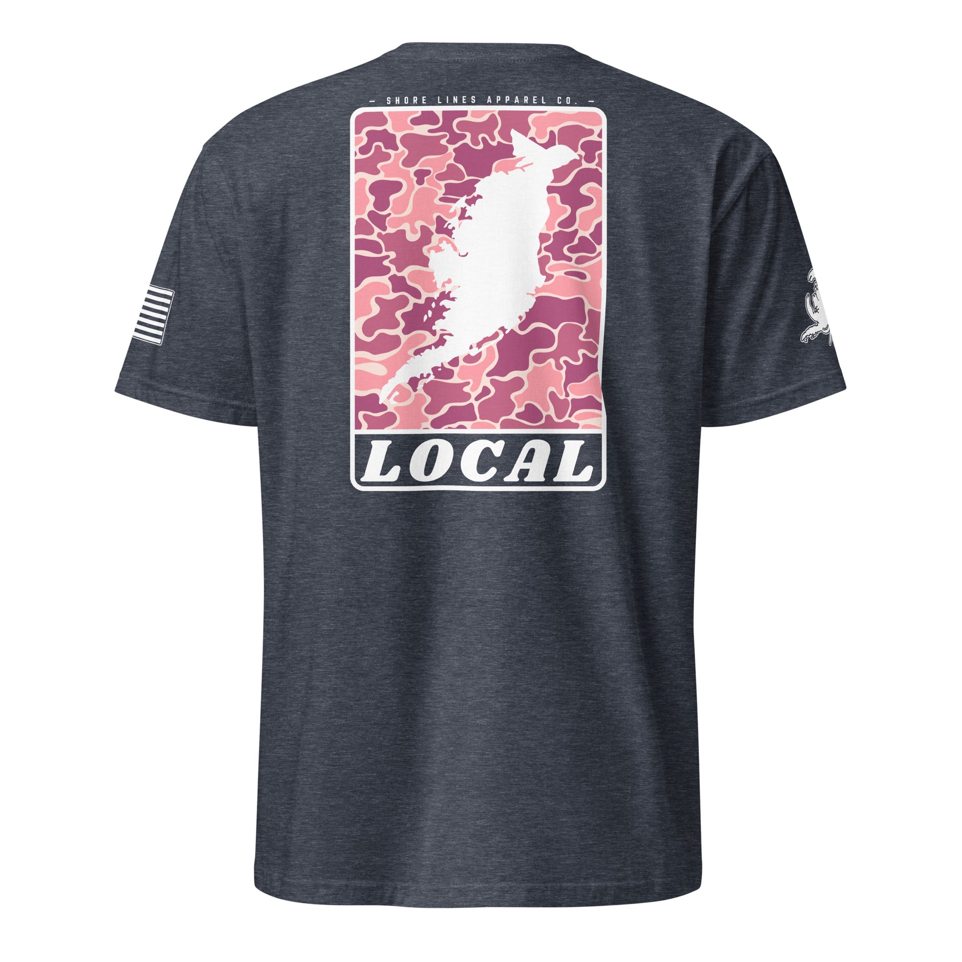 LOCAL (pink) | Core SS P-heathernavy-Shore Lines Apparel Co.