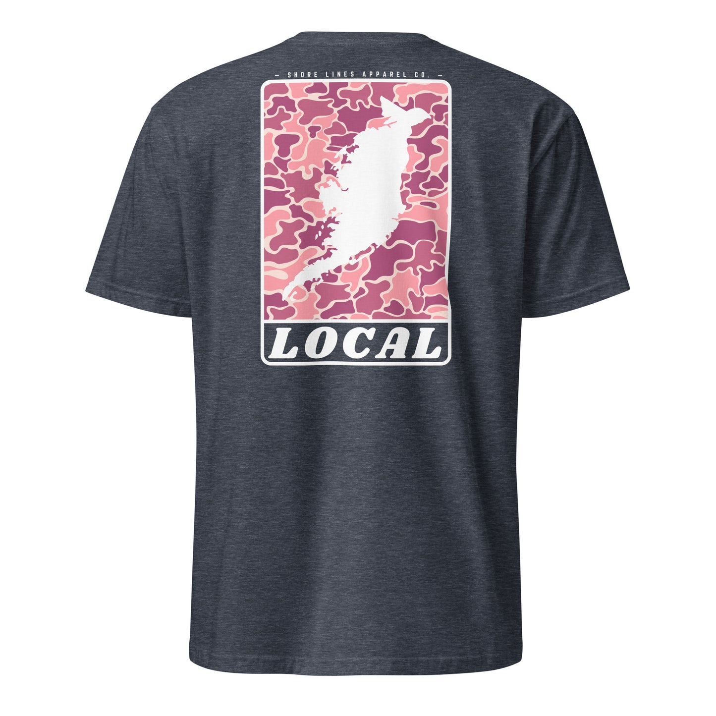 LOCAL (pink) | Core SS-heathernavy-Shore Lines Apparel Co.