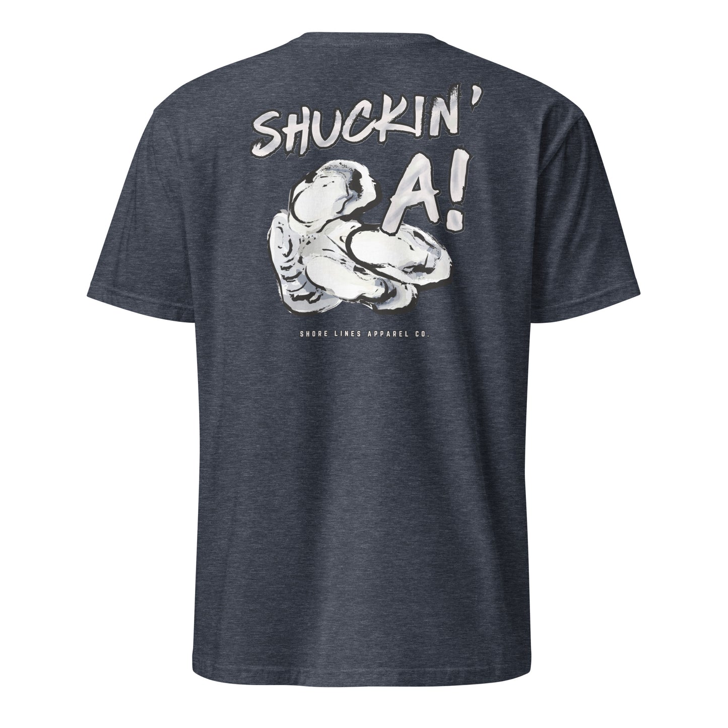 Shuckin A | Core SS-heathernavy-Shore Lines Apparel Co.