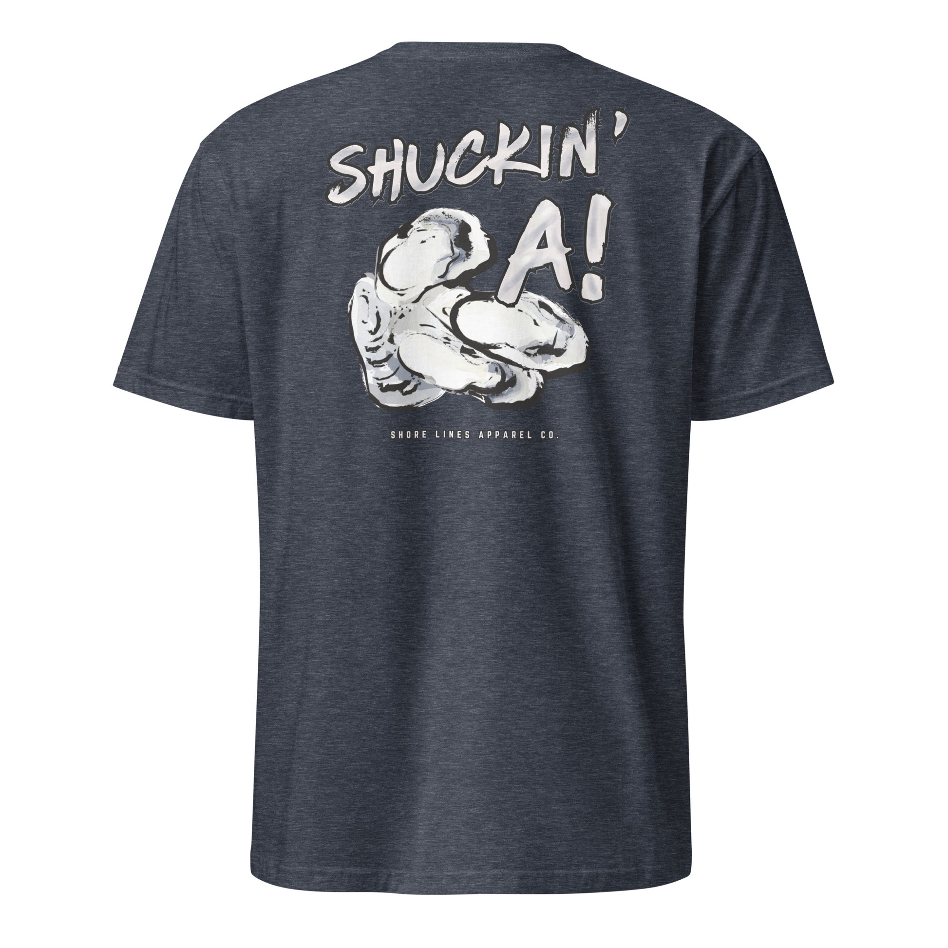 Shuckin A | Core SS-heathernavy-Shore Lines Apparel Co.