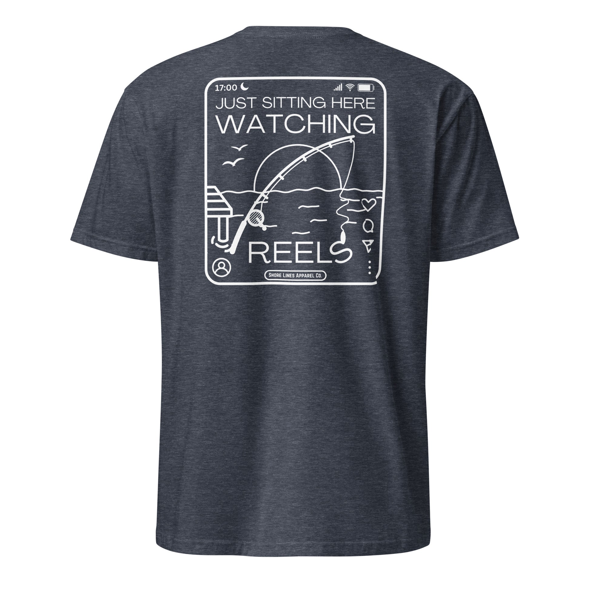 Watching Reels | SS-heathernavy-Shore Lines Apparel Co.