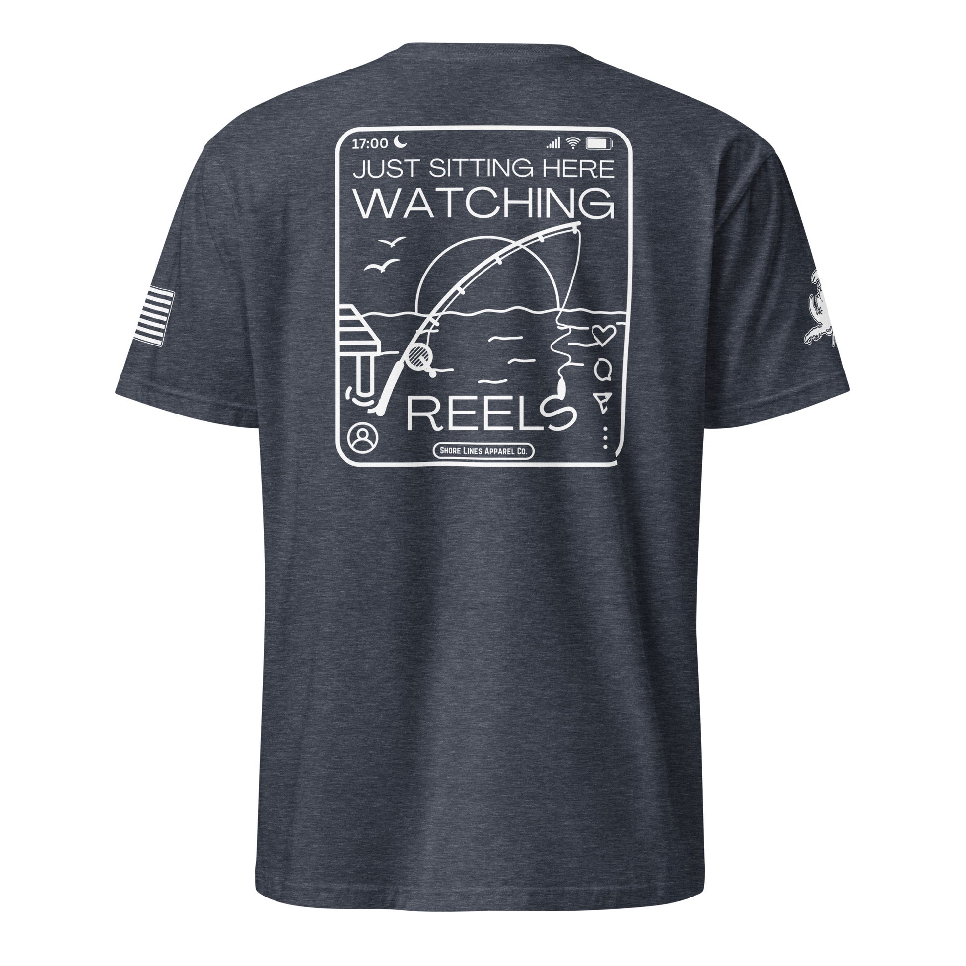Watching Reels | SS P-heathernavy-Shore Lines Apparel Co.