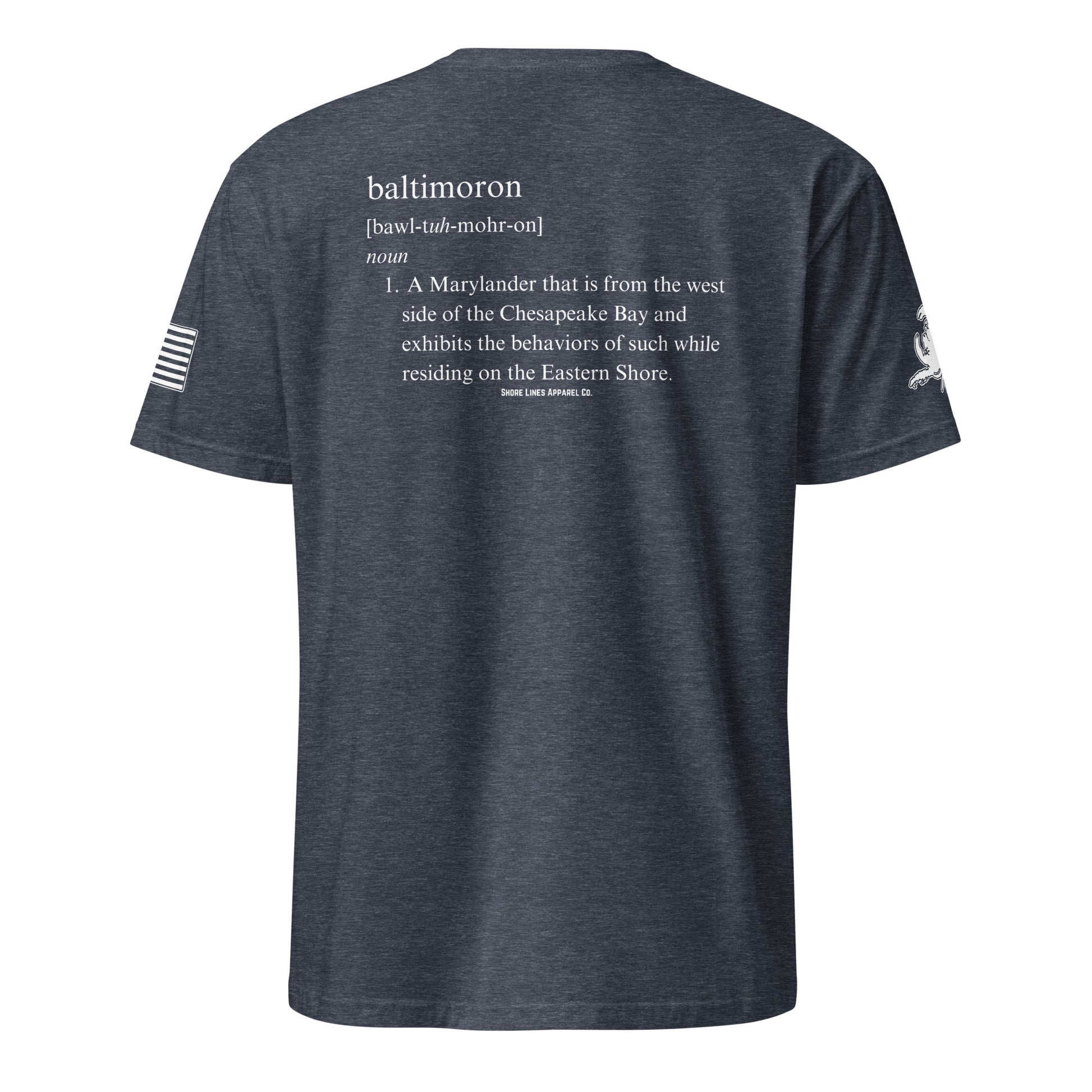 Baltimoron | SS P-heathernavy-Shore Lines Apparel Co.