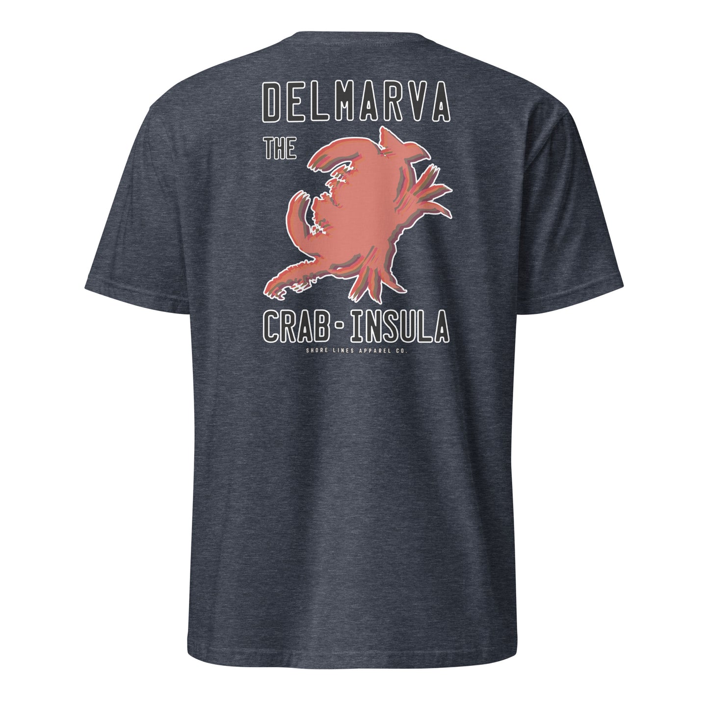 Crabinsula | SS-heathernavy-Shore Lines Apparel Co.
