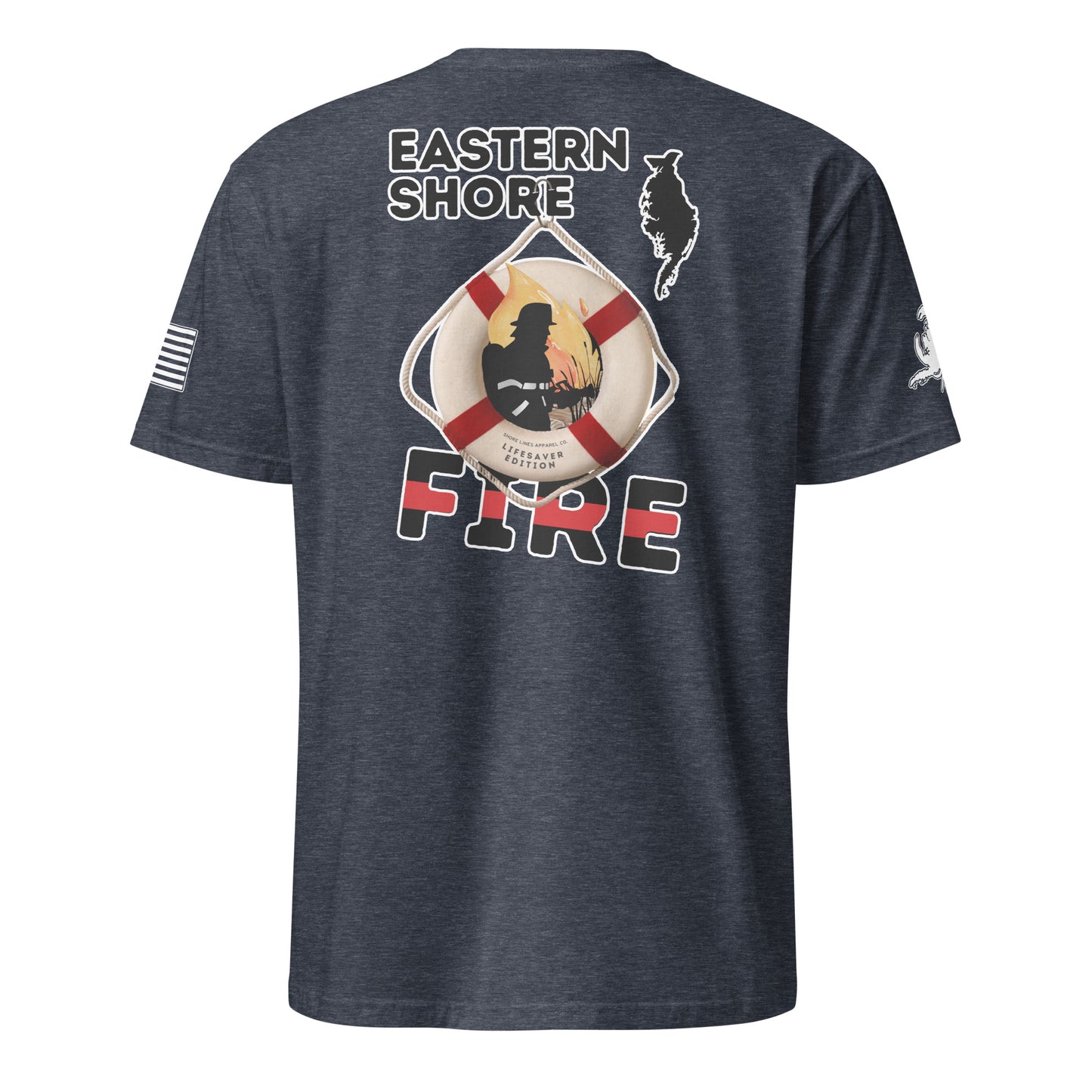 Fire | Lifesaver Edition | Core SS P-heathernavy-Shore Lines Apparel Co.